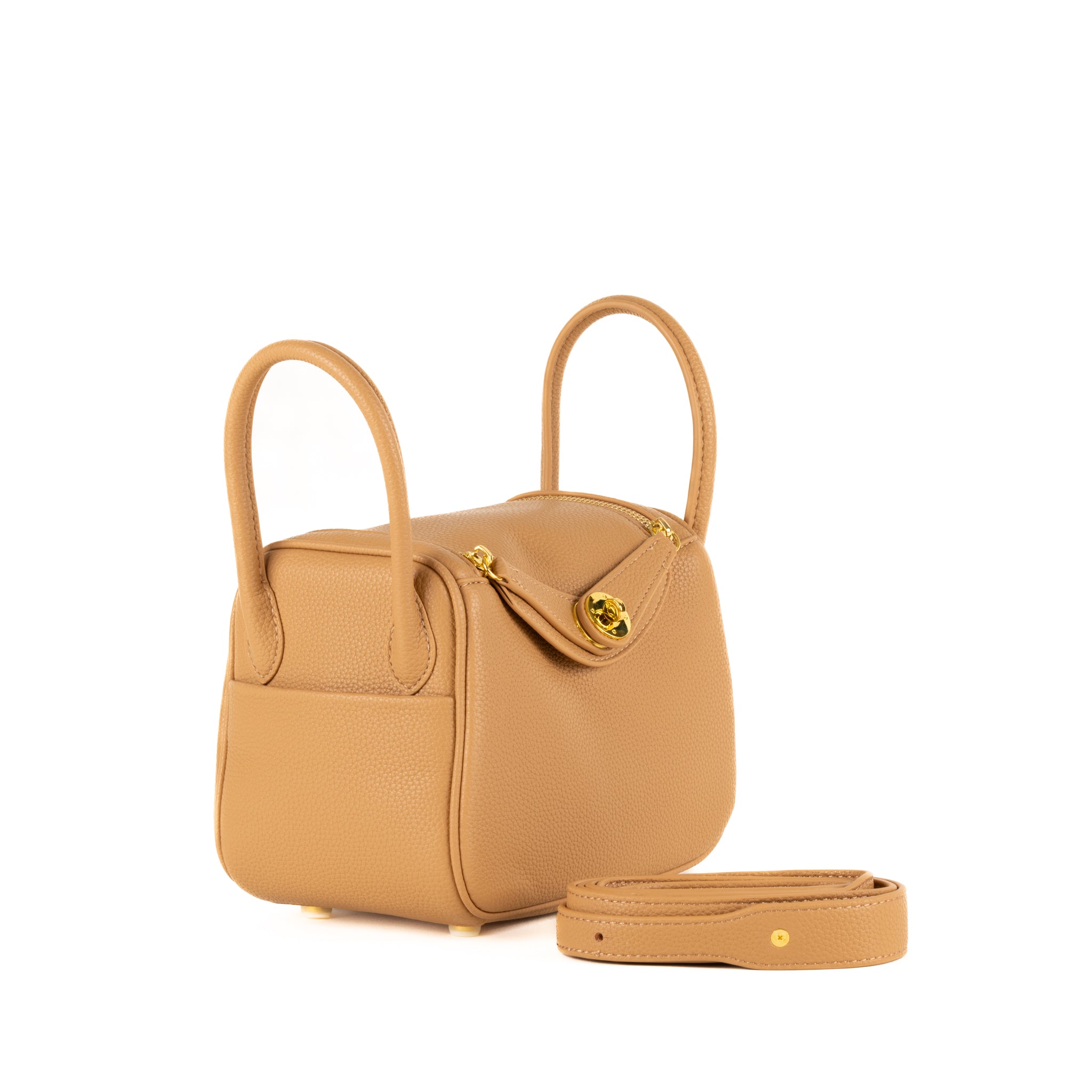 Sac porté épaule Sabine en cuir 20 - Crème