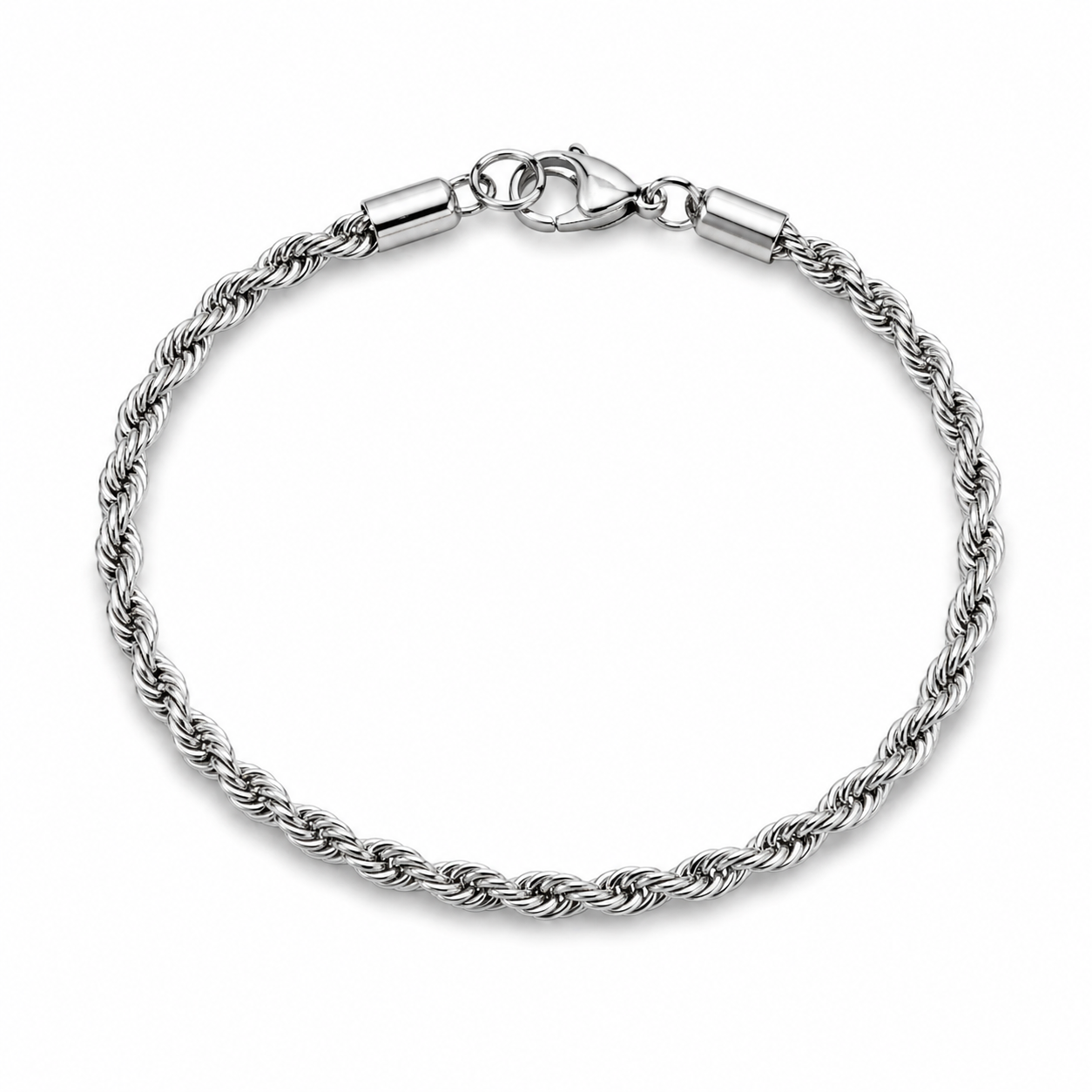 Aurelio Rope Armband - Silverfärgat - 3mm