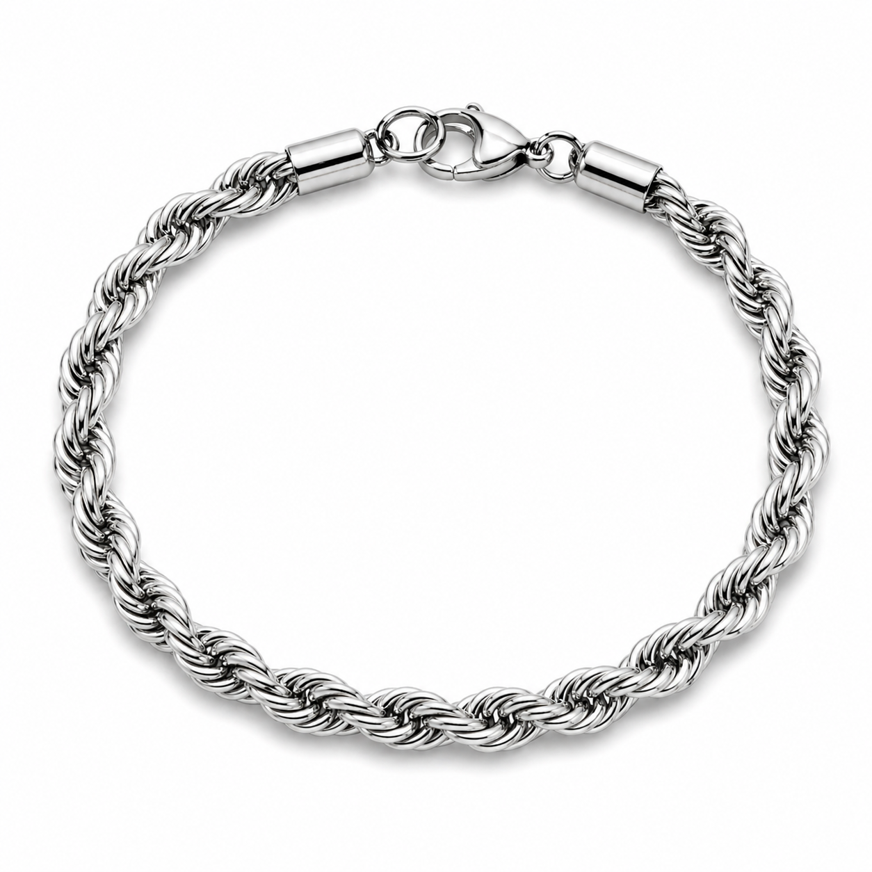 Aurelio Rope Armband - Silverfärgat - 5mm