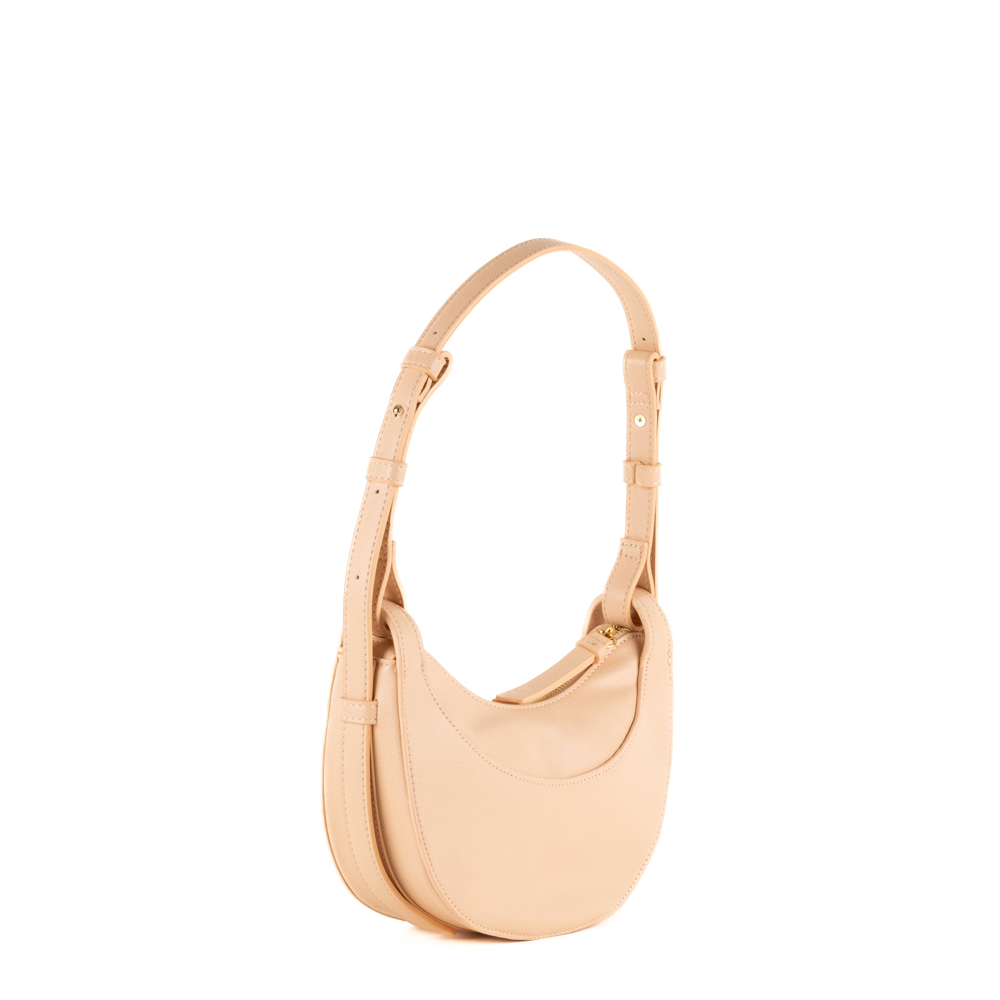 Sac porté épaule Sabine en cuir 20 - Crème