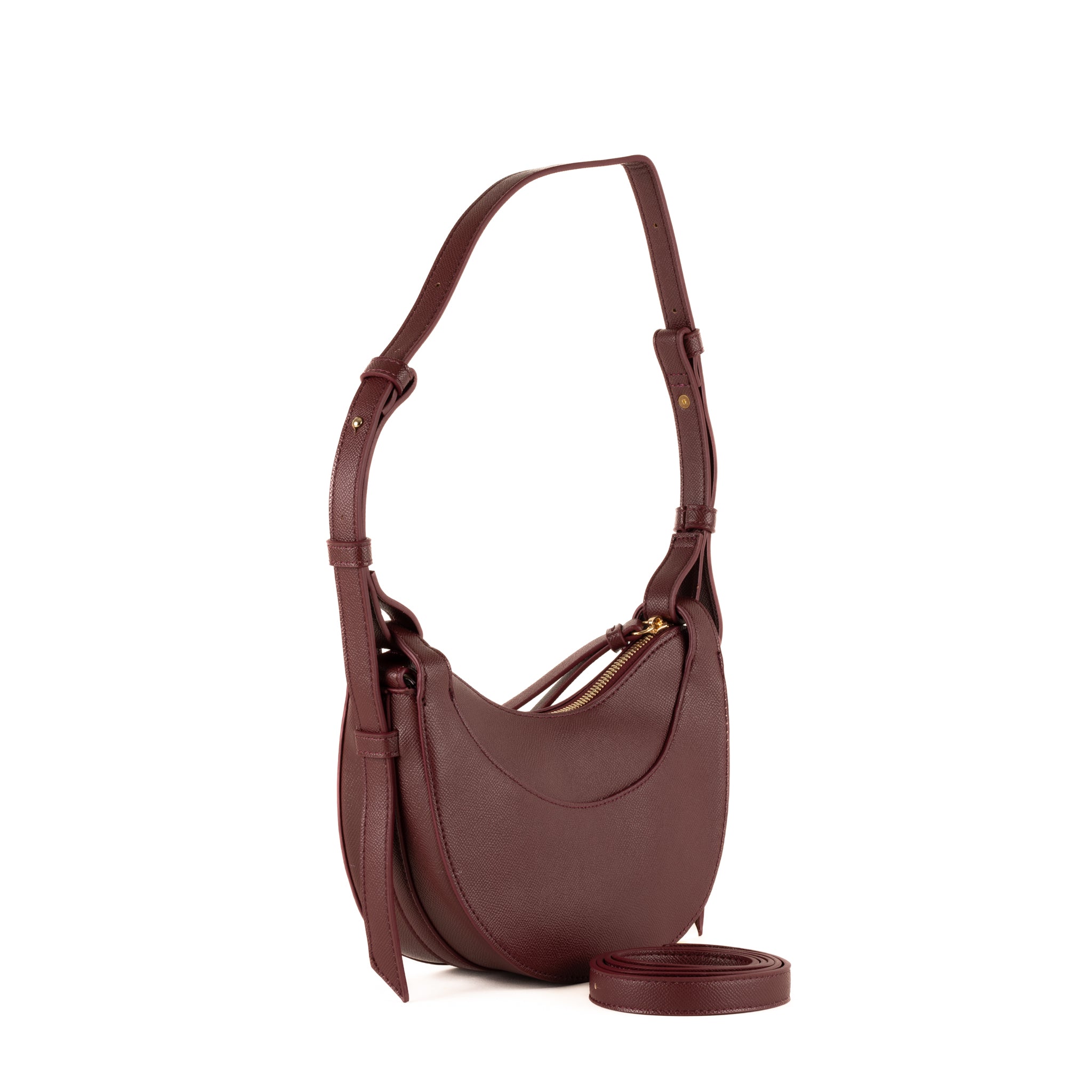 Sac porté épaule Sabine en cuir 20 - Crème