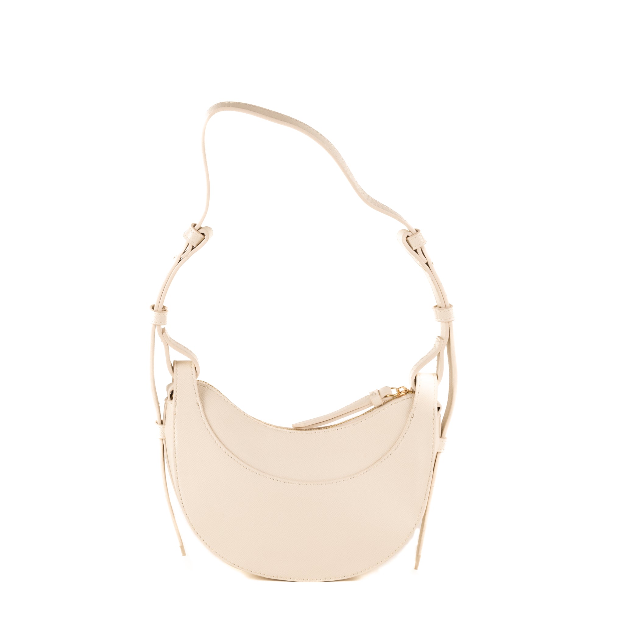 Sac porté épaule Sabine en cuir 20 - Crème