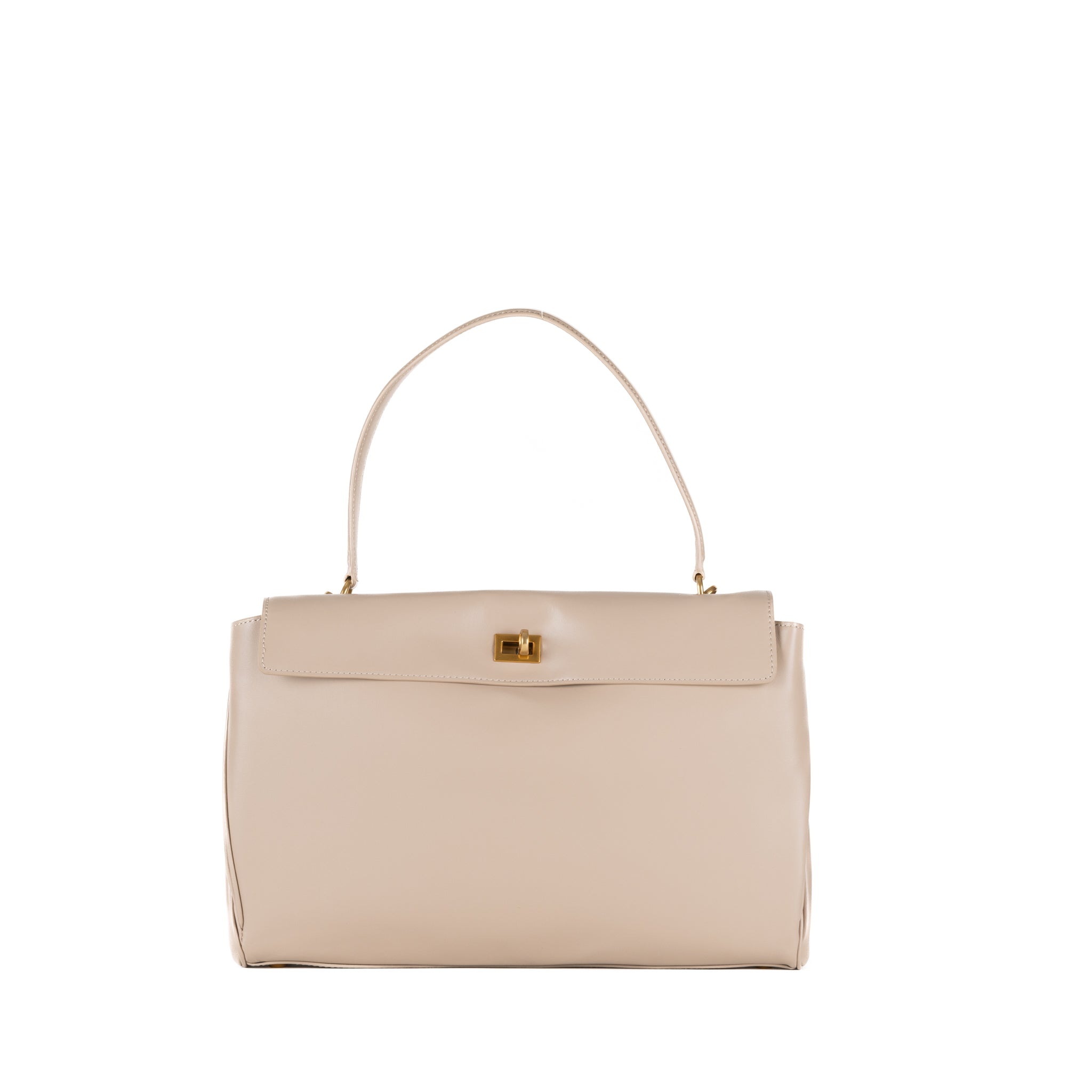Bianca Leather Handbag 36 - Crème