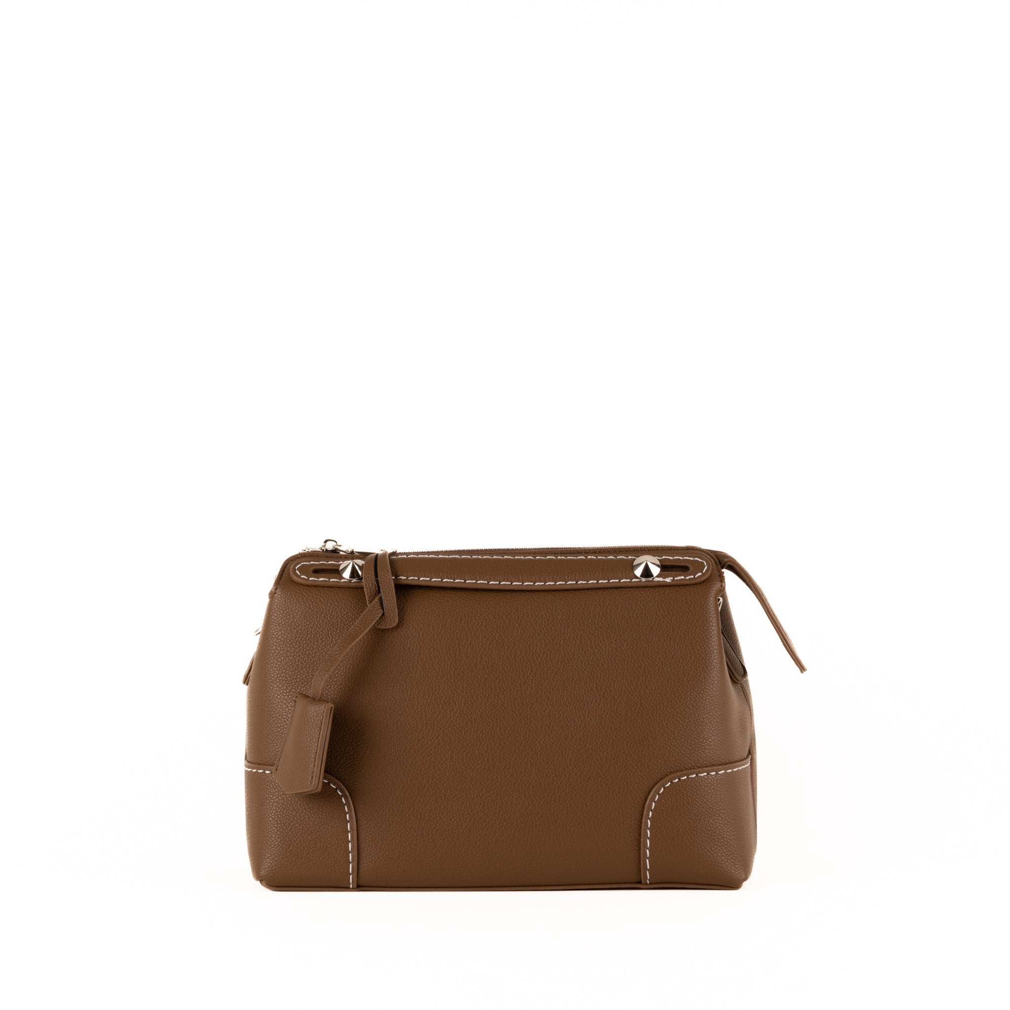 Sac porté épaule Sabine en cuir 20 - Crème