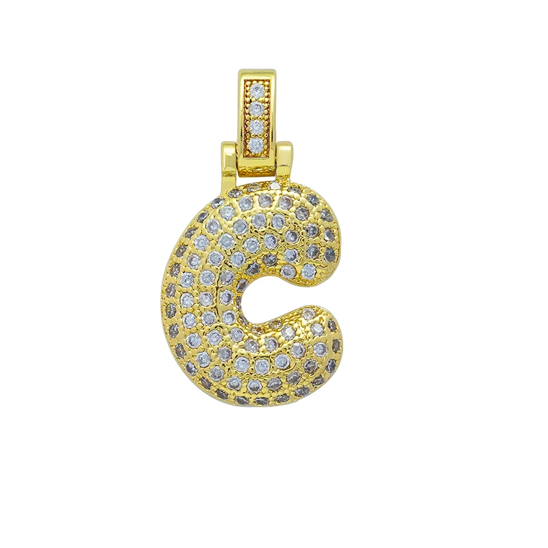 Charm Bokstav 'C' med Stenar
