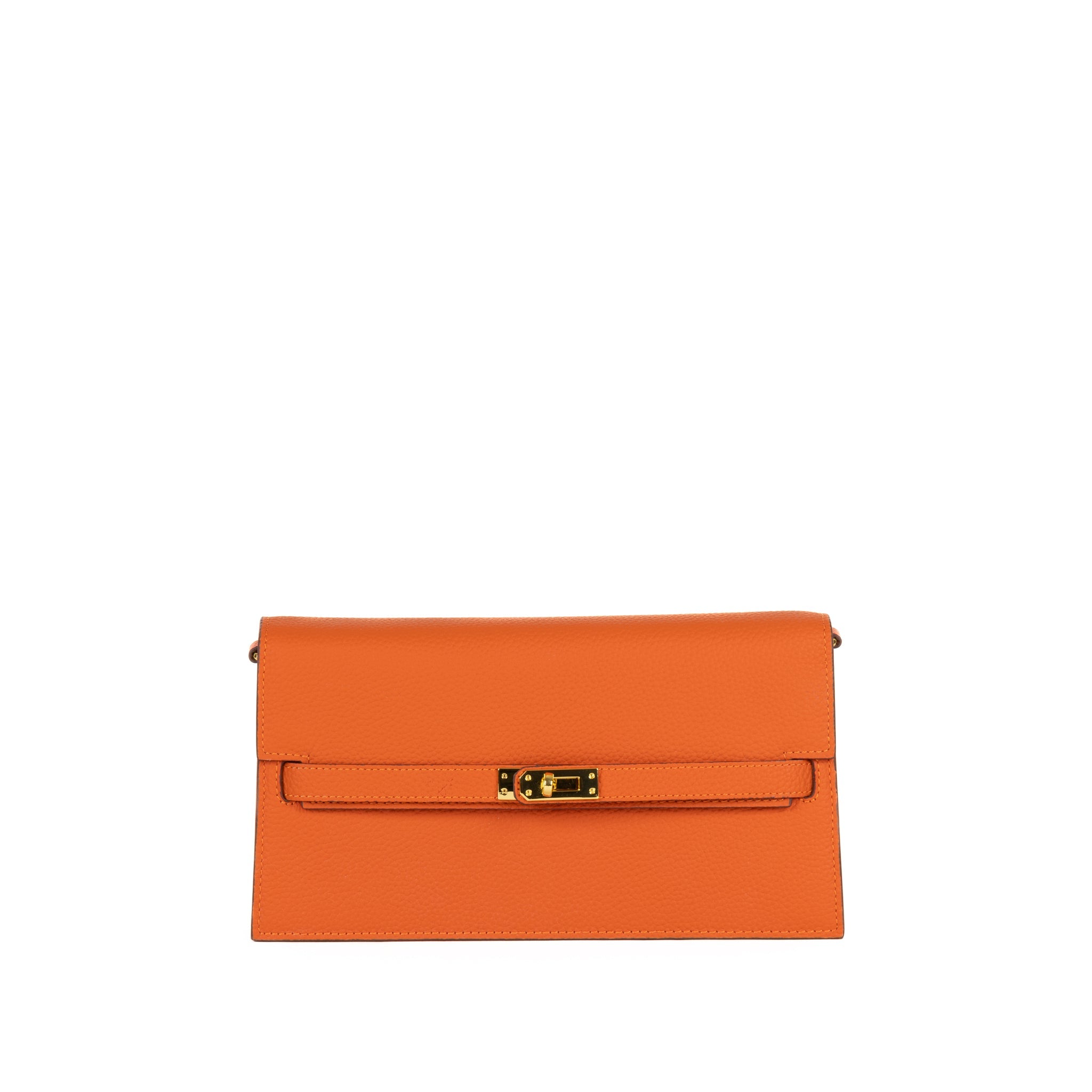 Camélia Läder Clutch 24 - Orange