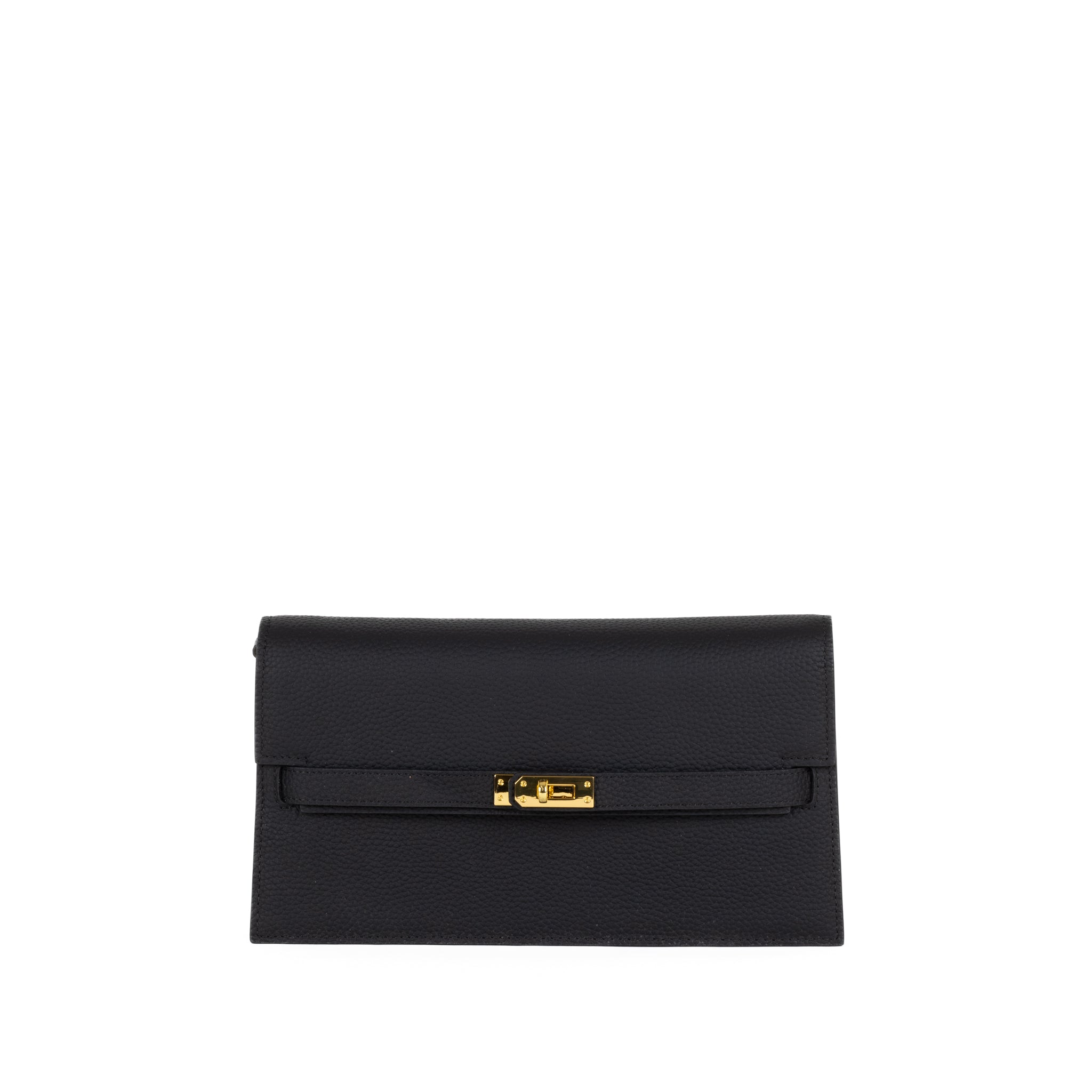 Camélia Läder Clutch 24 - Black