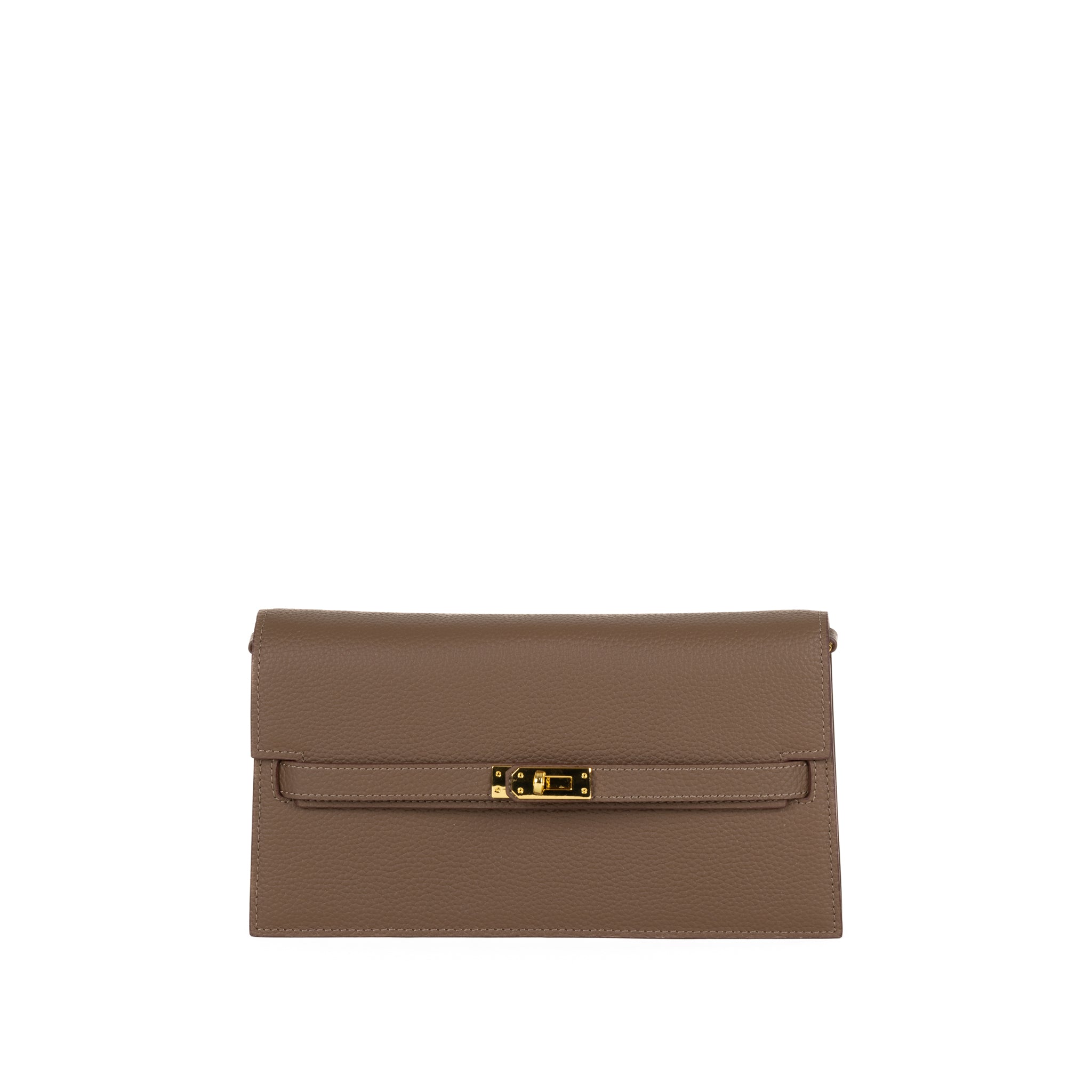 Camélia Läder Clutch 24 - Peanut