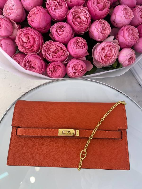 Camélia Läder Clutch 24 - Orange