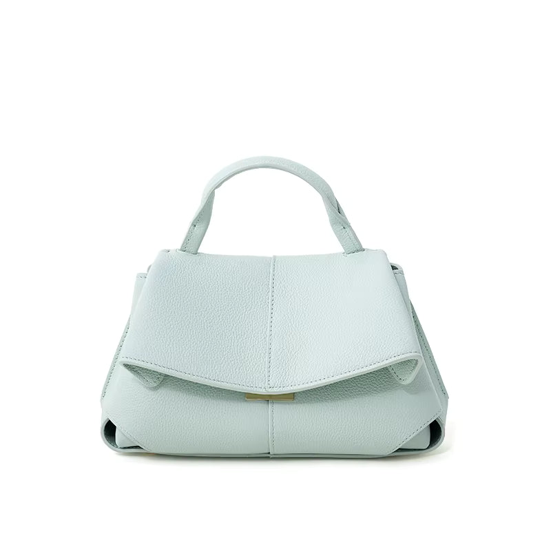 Cecile Läder Handväska 30 - light Blue