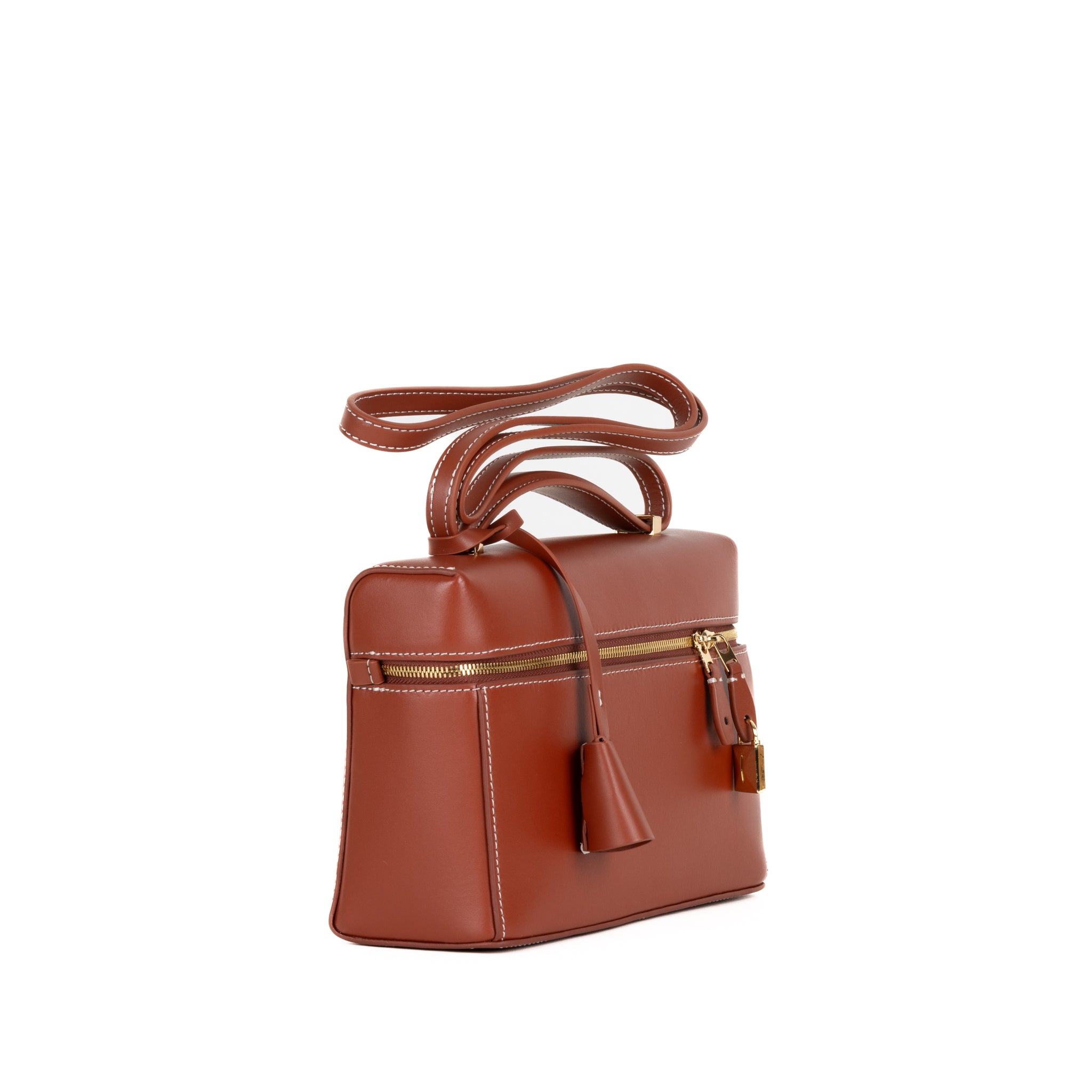 Coralie Leather Handbag 23 - Camel