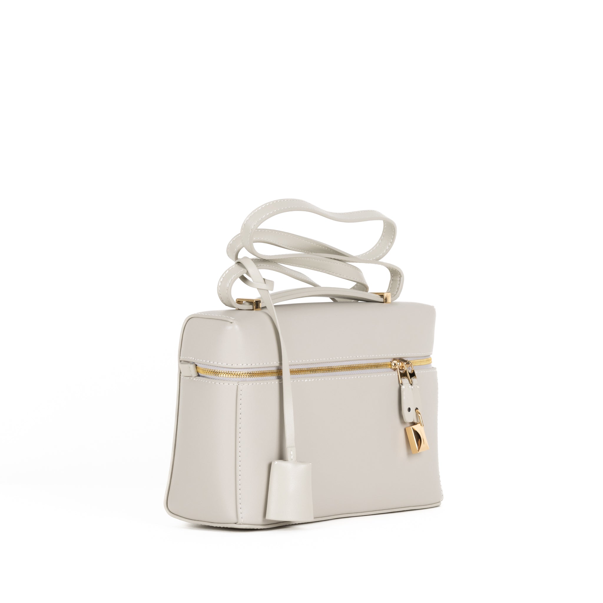 Coralie Leather Handbag 23 - Crème