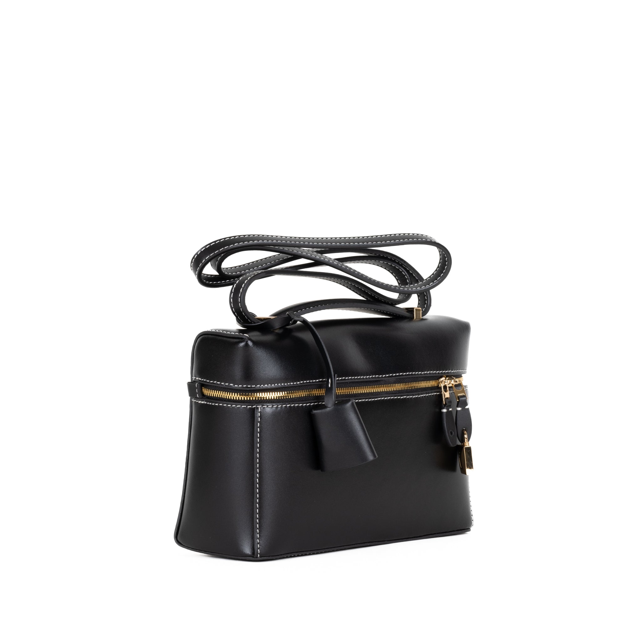 Coralie Leather Handbag 23 - Black