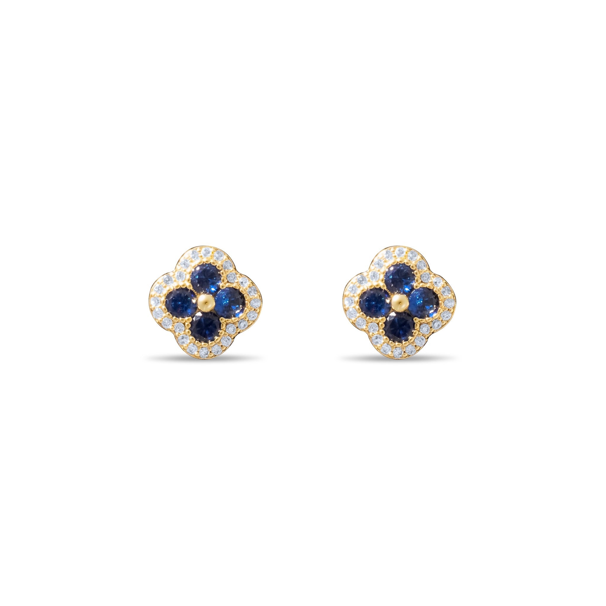 Boucles d'oreilles de quatre feuilles letizia