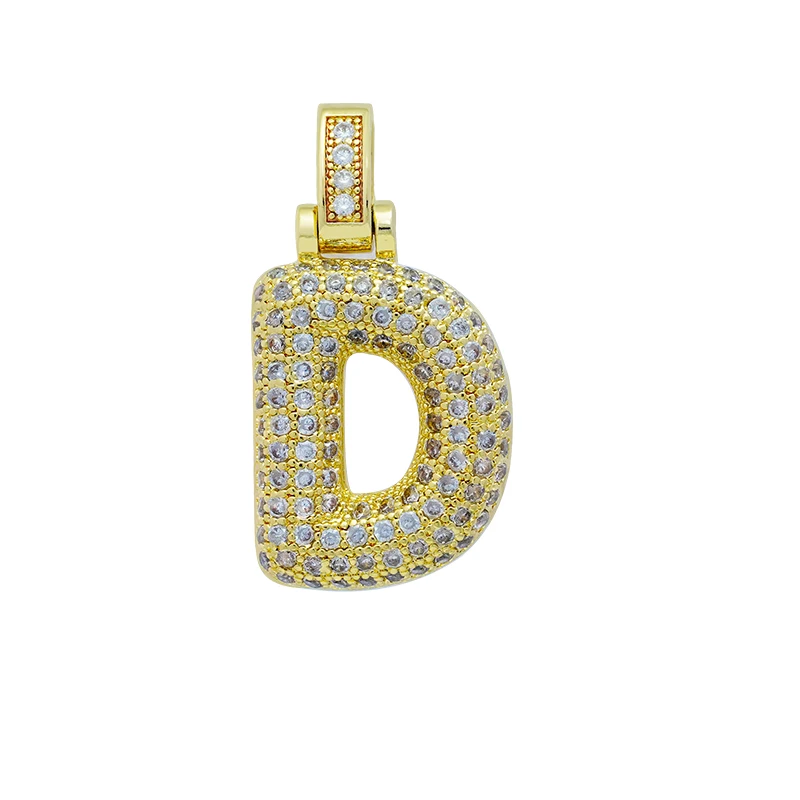 Charm Bokstav 'D' med Stenar