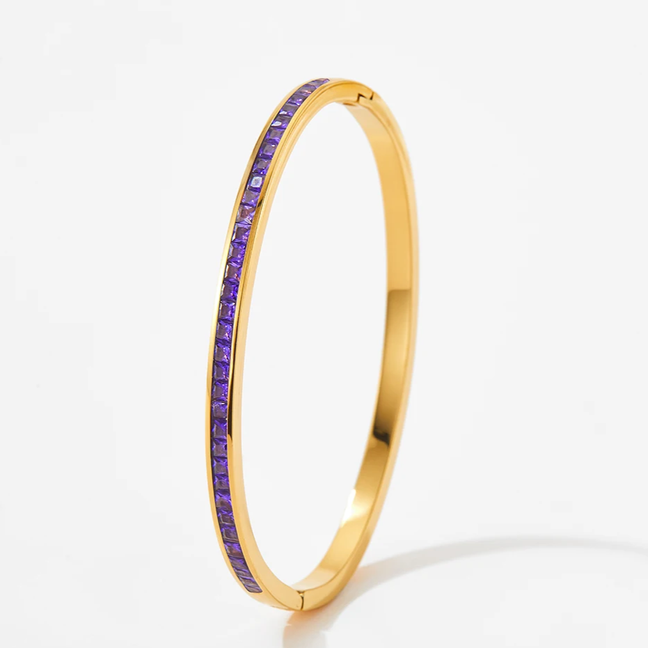 Donatella Bangle 3,4 mm Gold Purple