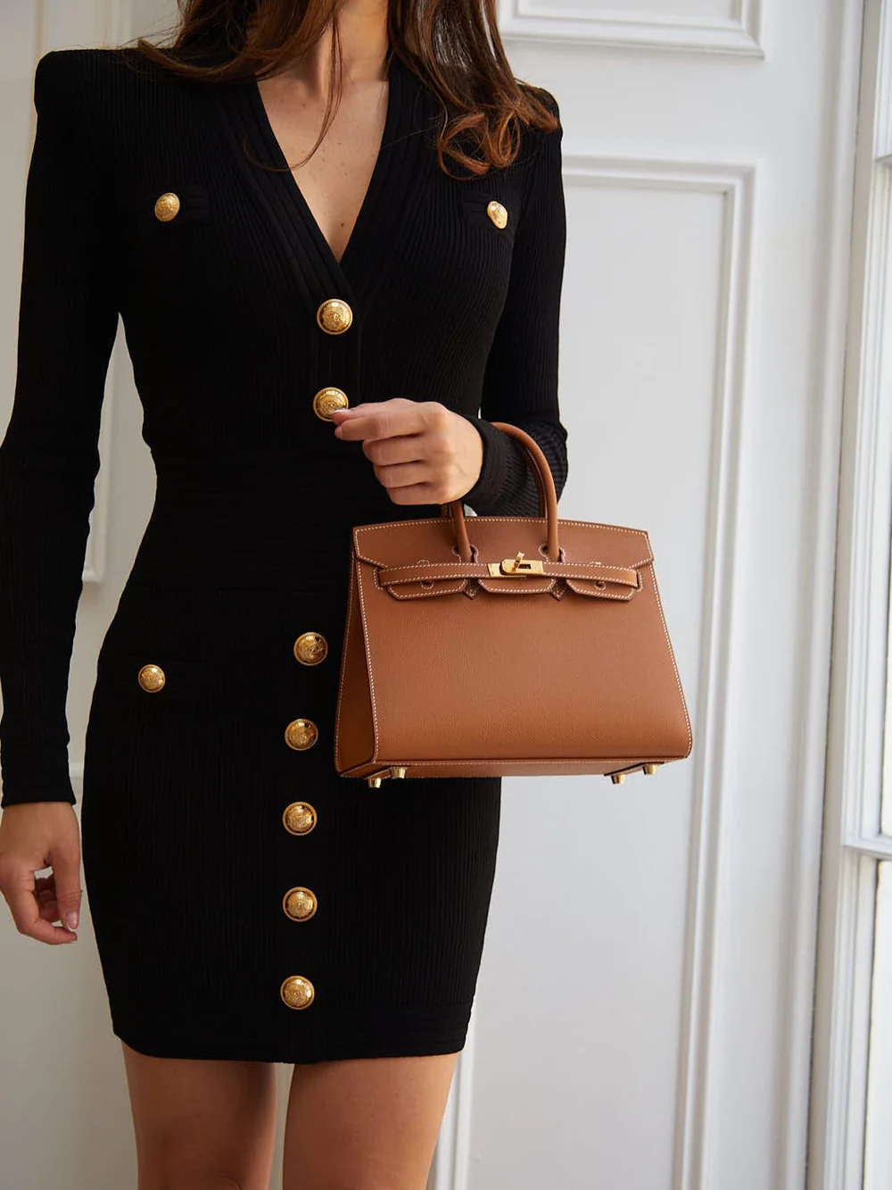 Sac à main en cuir Ella 25 - marron