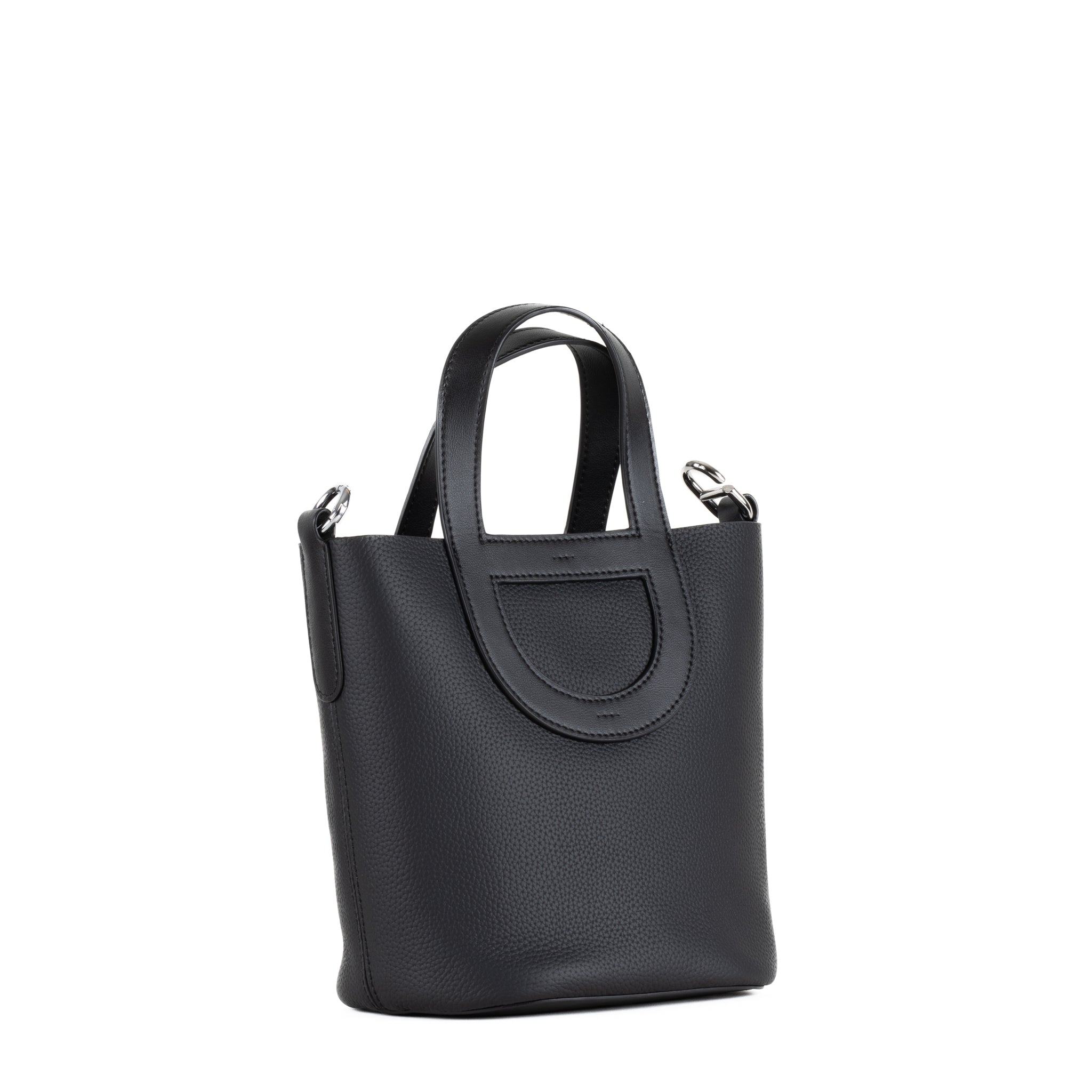 Sac à main en cuir Elodie 18 - noir