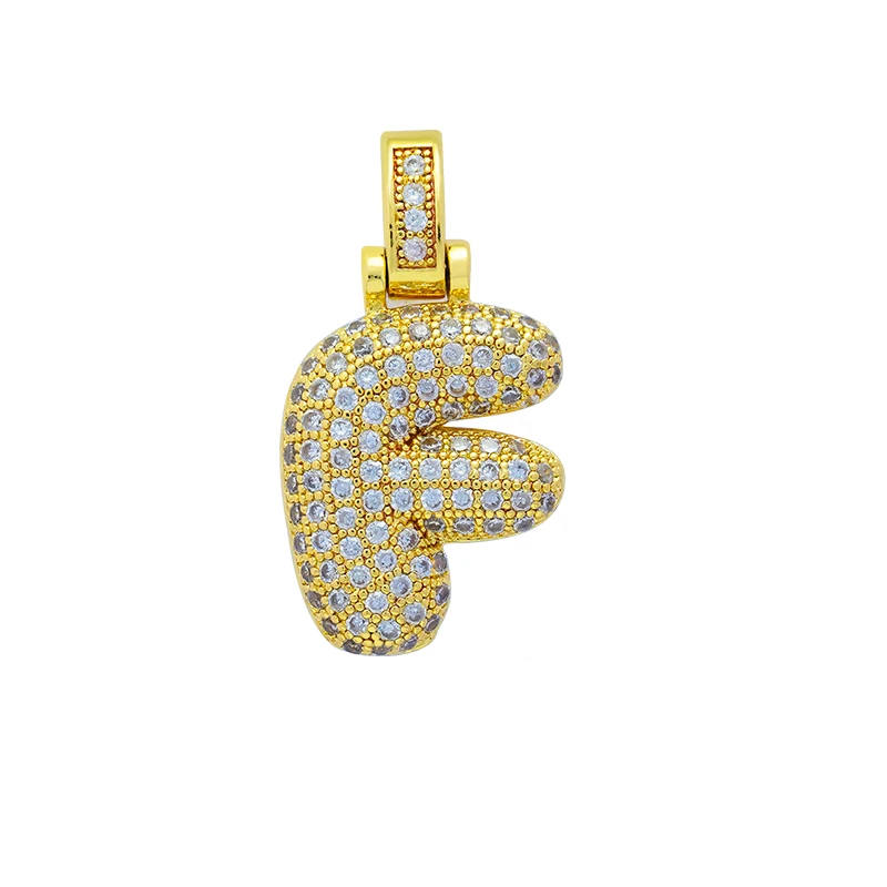 Charm Bokstav 'F' med Stenar