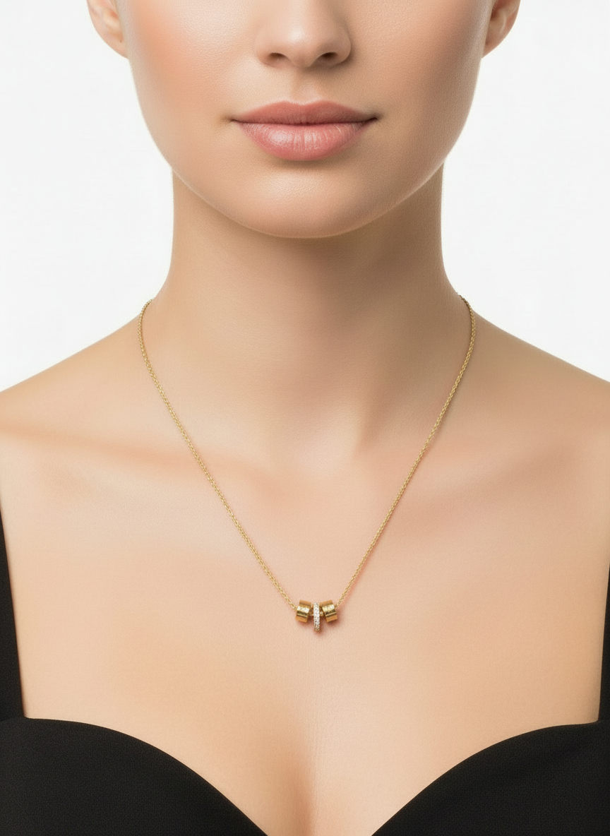 Flerfarvet Halskæde