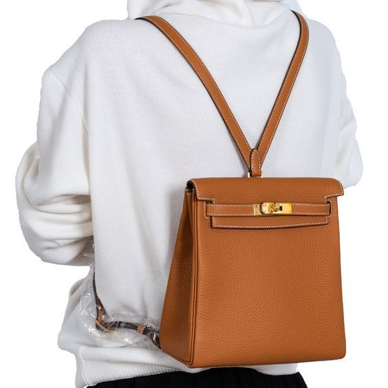 Fernanda Leather sac à dos 22 - Camel
