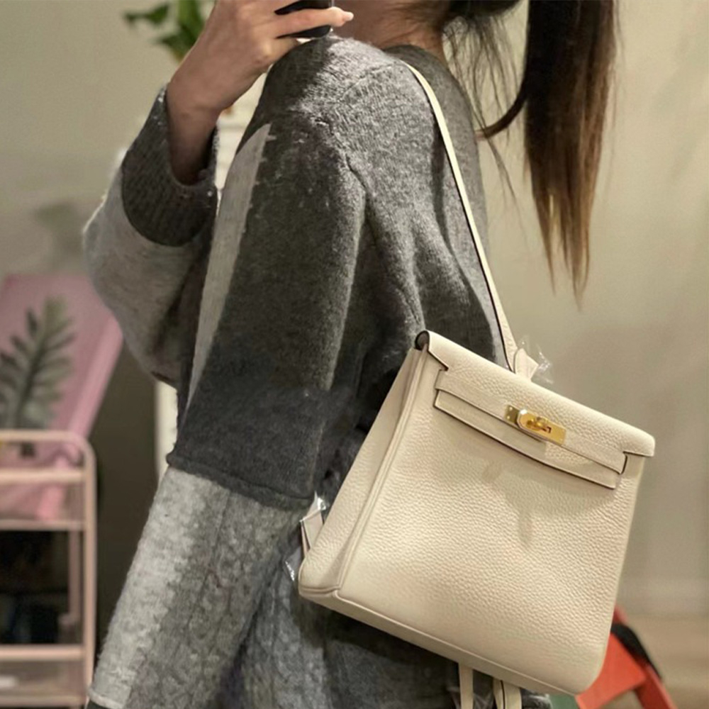 Fernanda Leather Sac à dos 22 - Crème