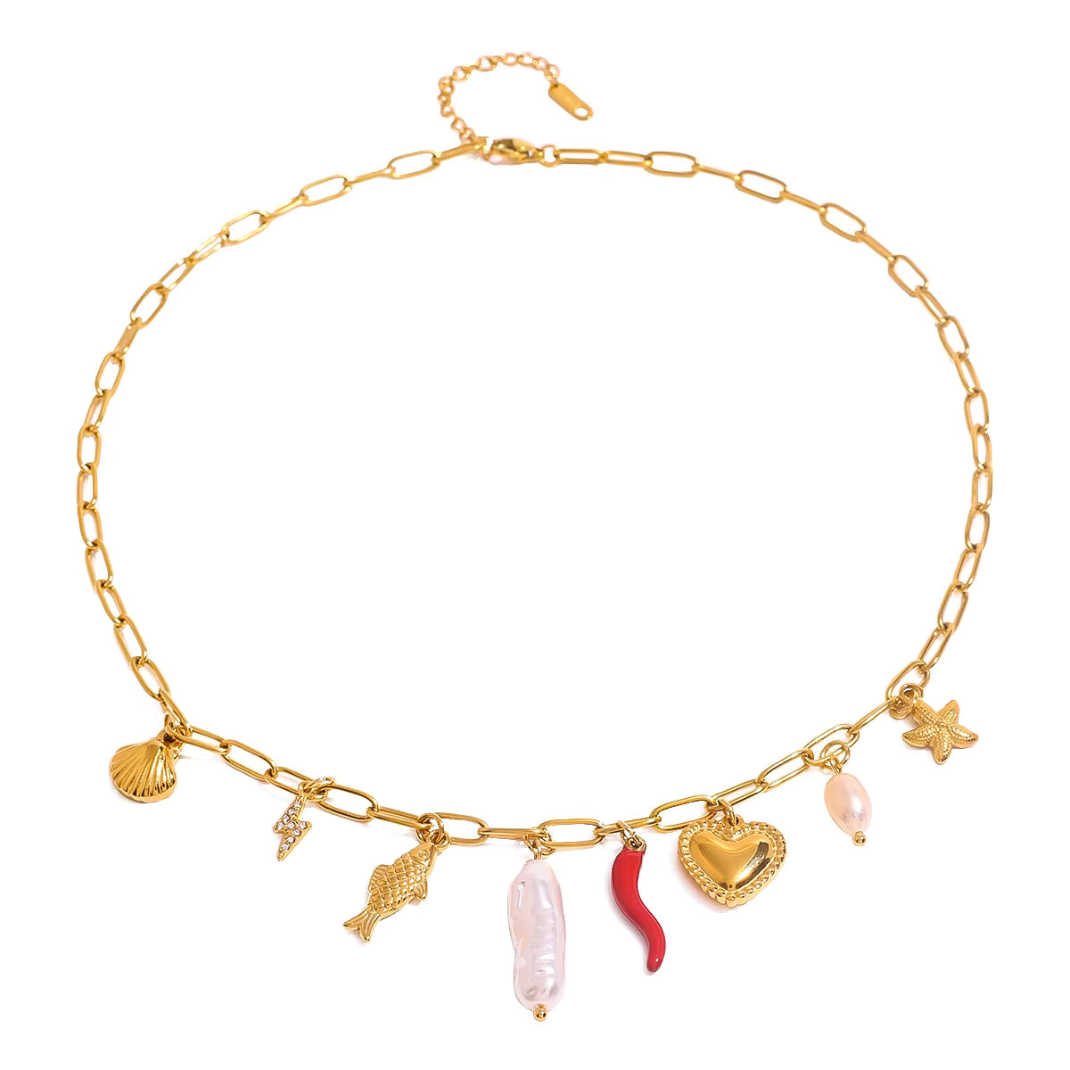 Fleur & Heart Halsband