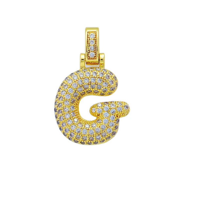 Charm Bokstav 'G' med Stenar