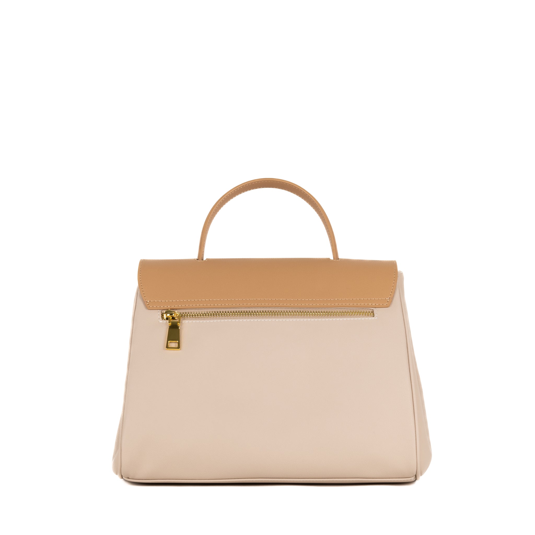 Sac à main en cuir Gisèle 28 - crème