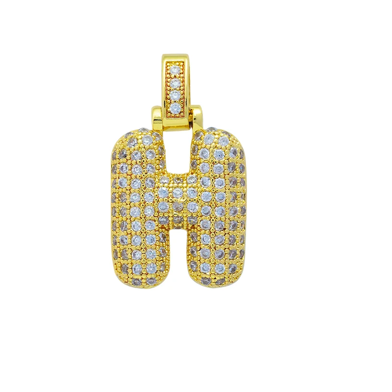 Charm Bokstav 'H' med Stenar