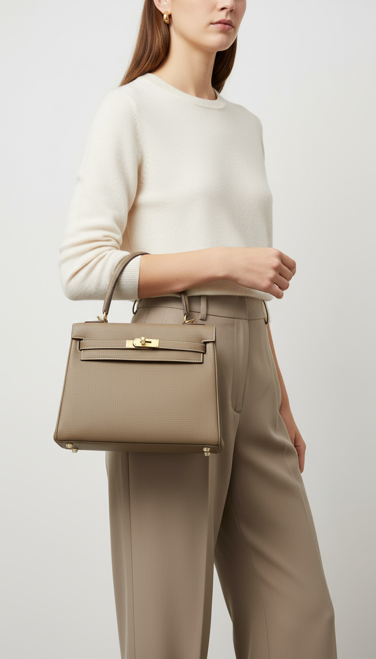 Lili Leder Handtasche 28 - Peanut