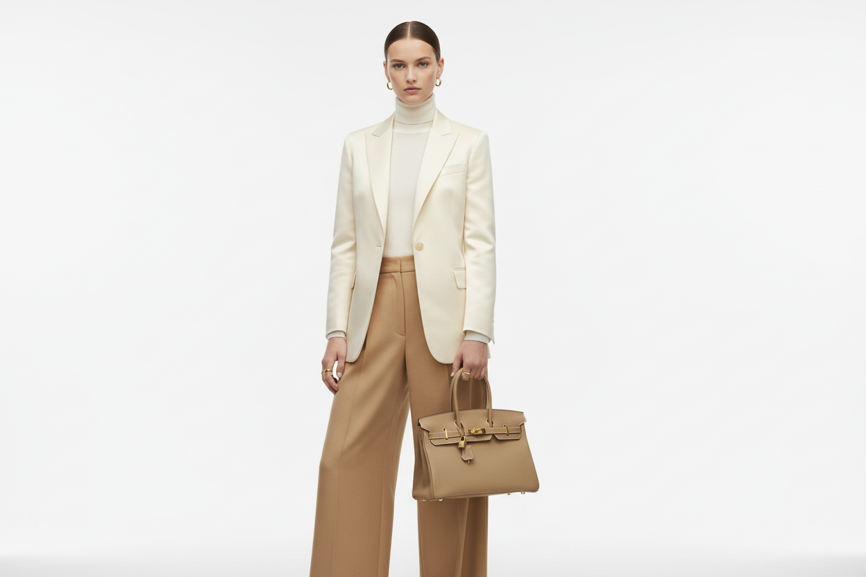 Viktoria Läder Handväska 40 - Khaki