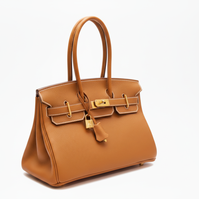 Viktoria Läder Handväska 40 - Golden Brown