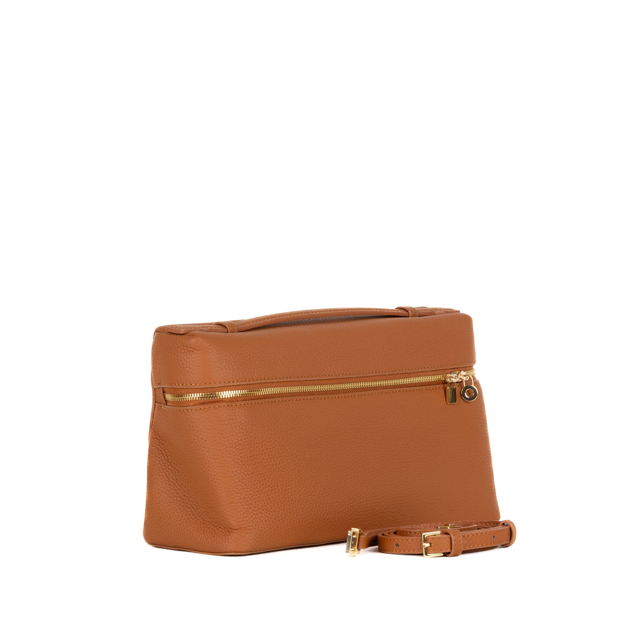 Inès Leather Handbag 27 - Camel