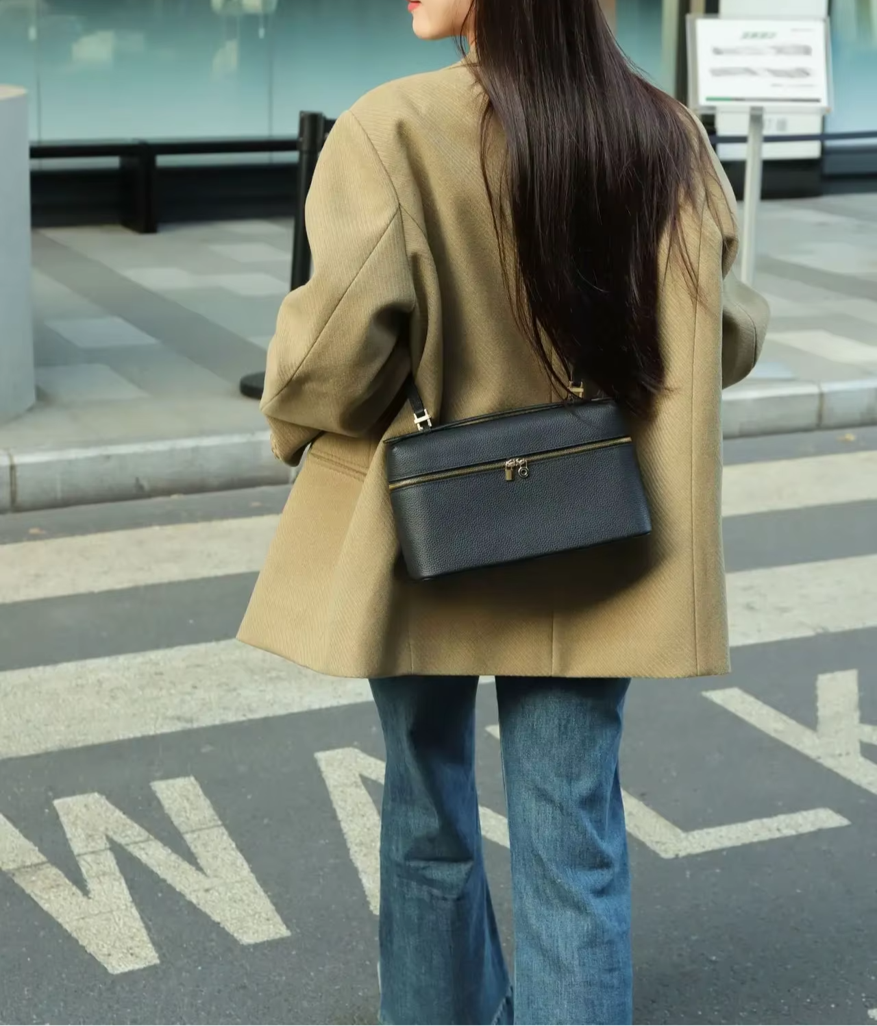 Sac à main en cuir inès 27 - noir
