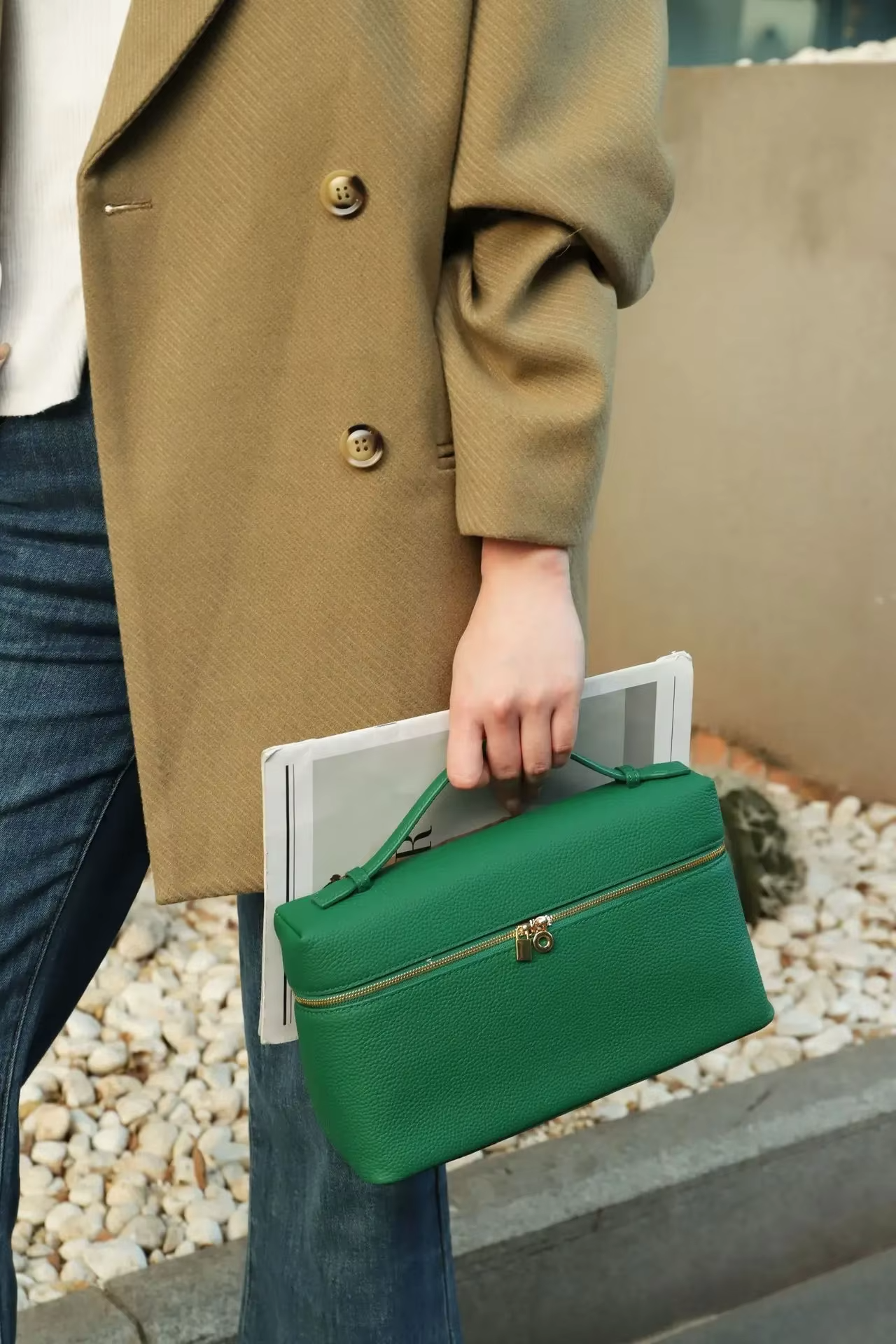 Sac à main en cuir inès 27 - vert