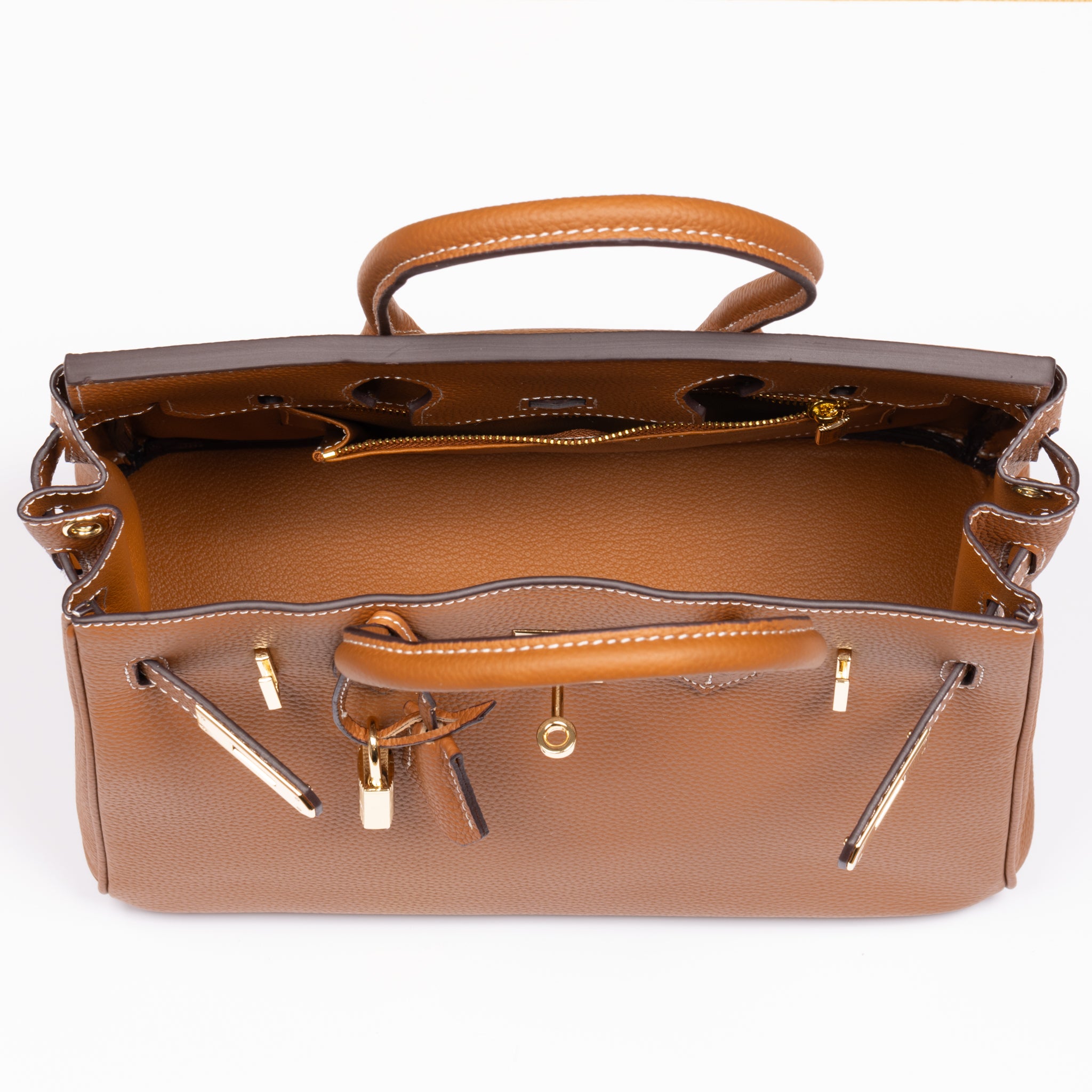 Joelle Leather Handbag 30 - Brown