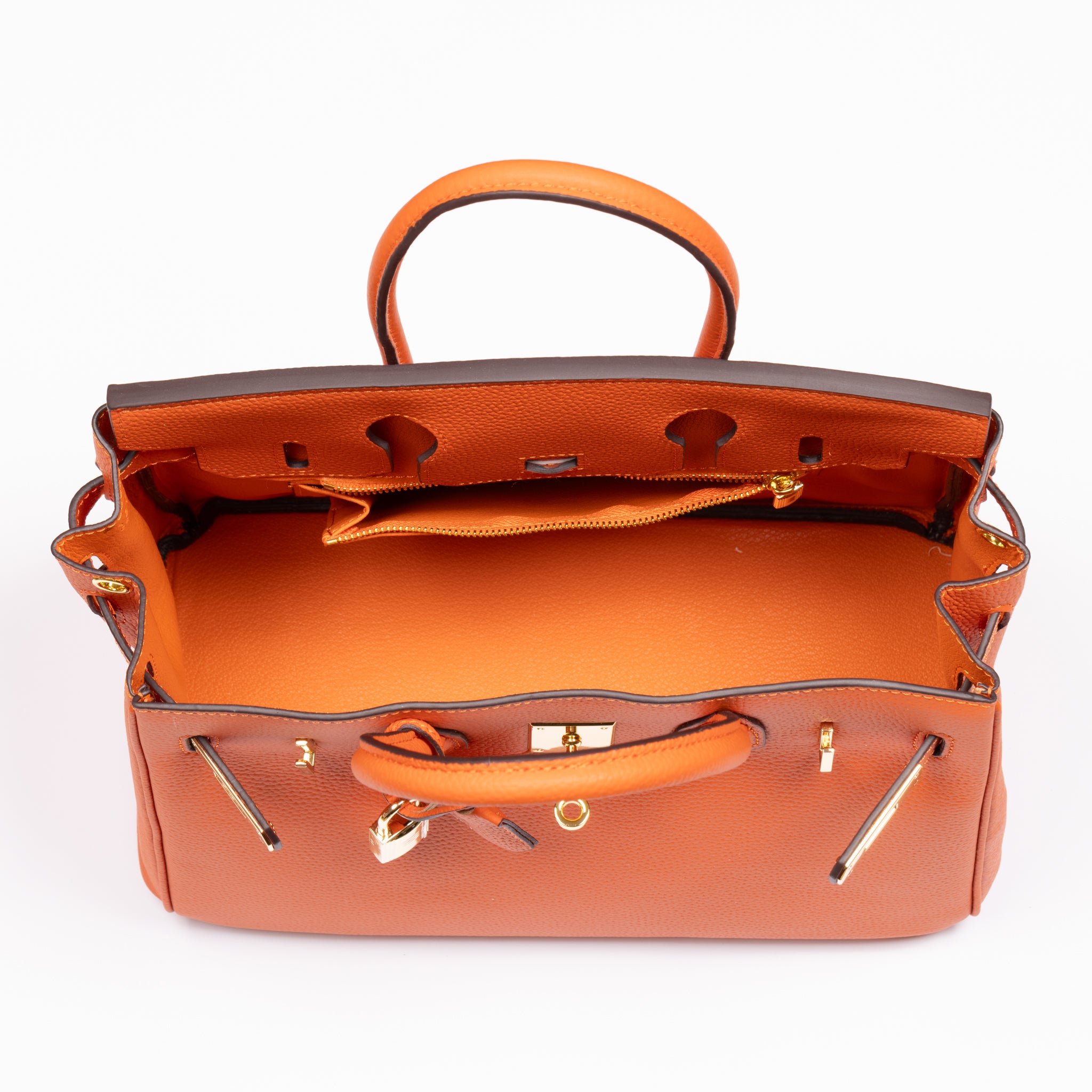 Joelle Leather Handbag 30 - Orange