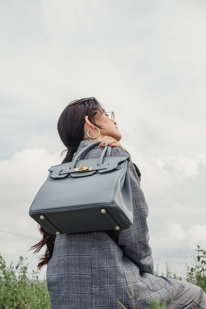 Sac à main Joelle en cuir 30 - bleu