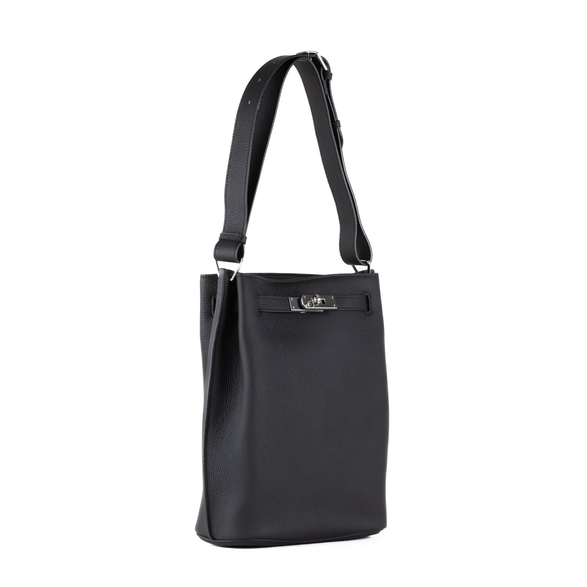 Kortney Leather Shoulder Bag 24 - Black