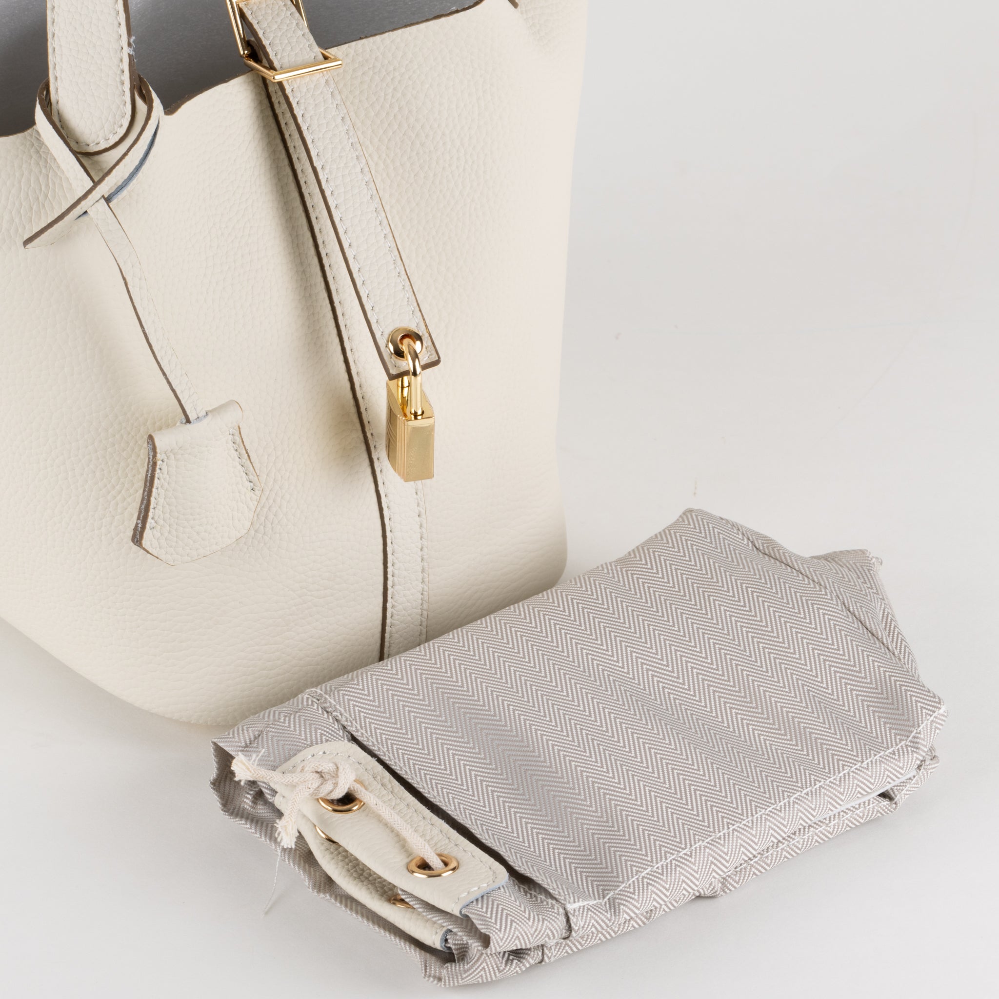 Lucie Lederhandtasche 18 - Beige