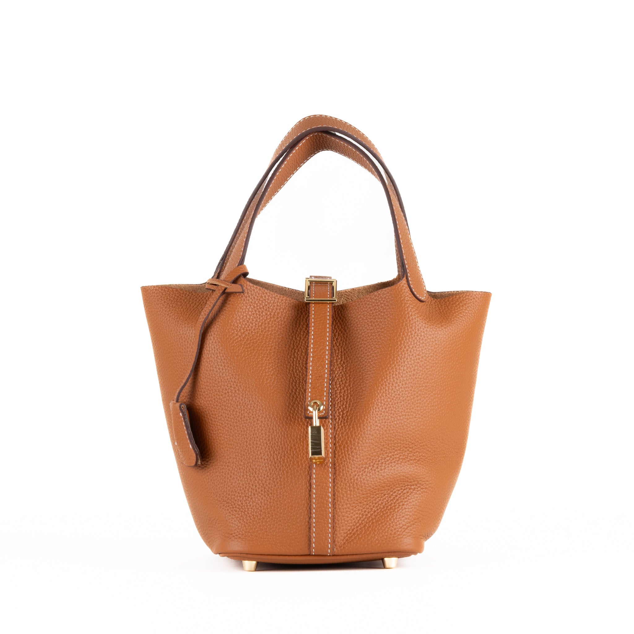 Lucie Leather Handbag 18 - Camel