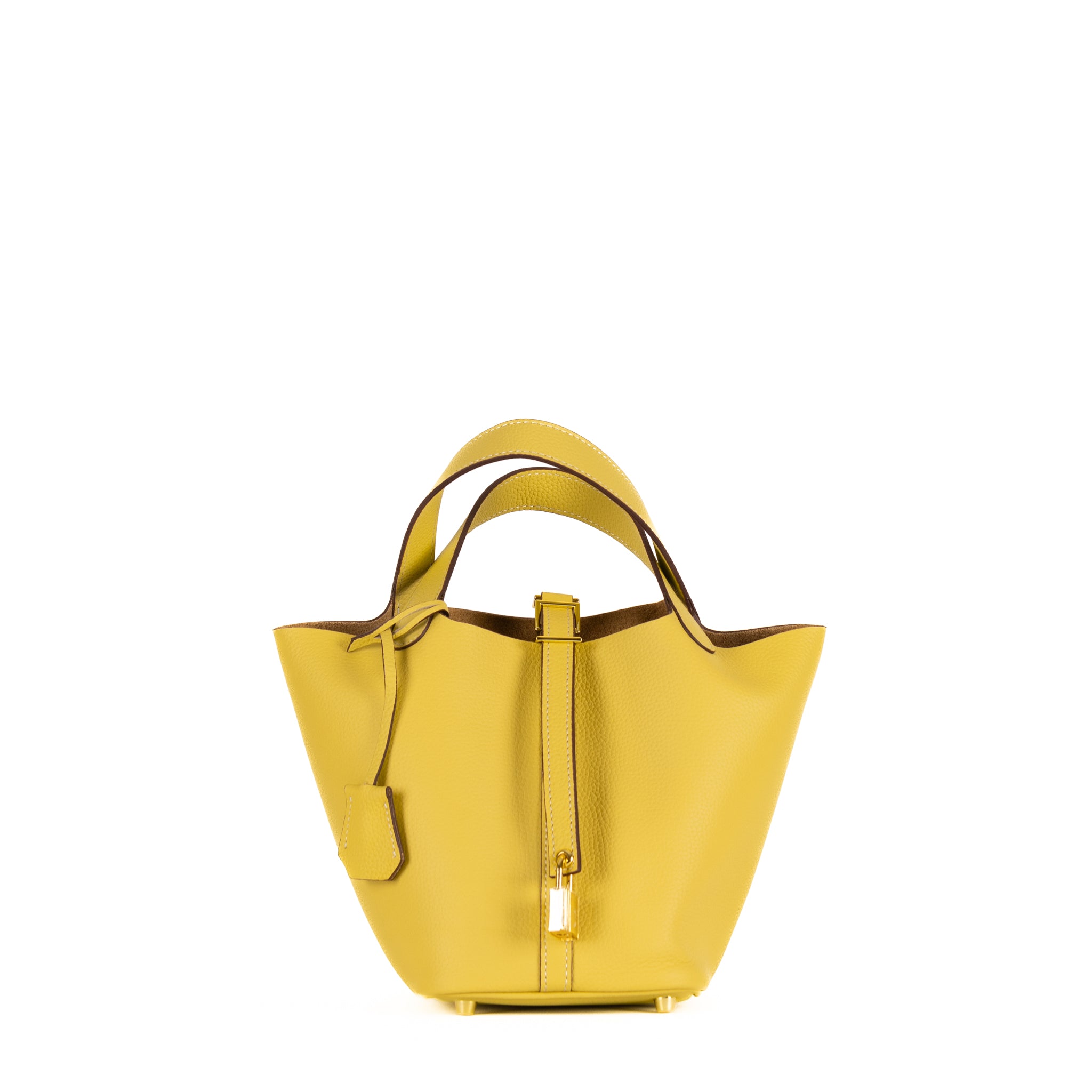 Lucie Leather Handbag 18 - Pastel Yellow