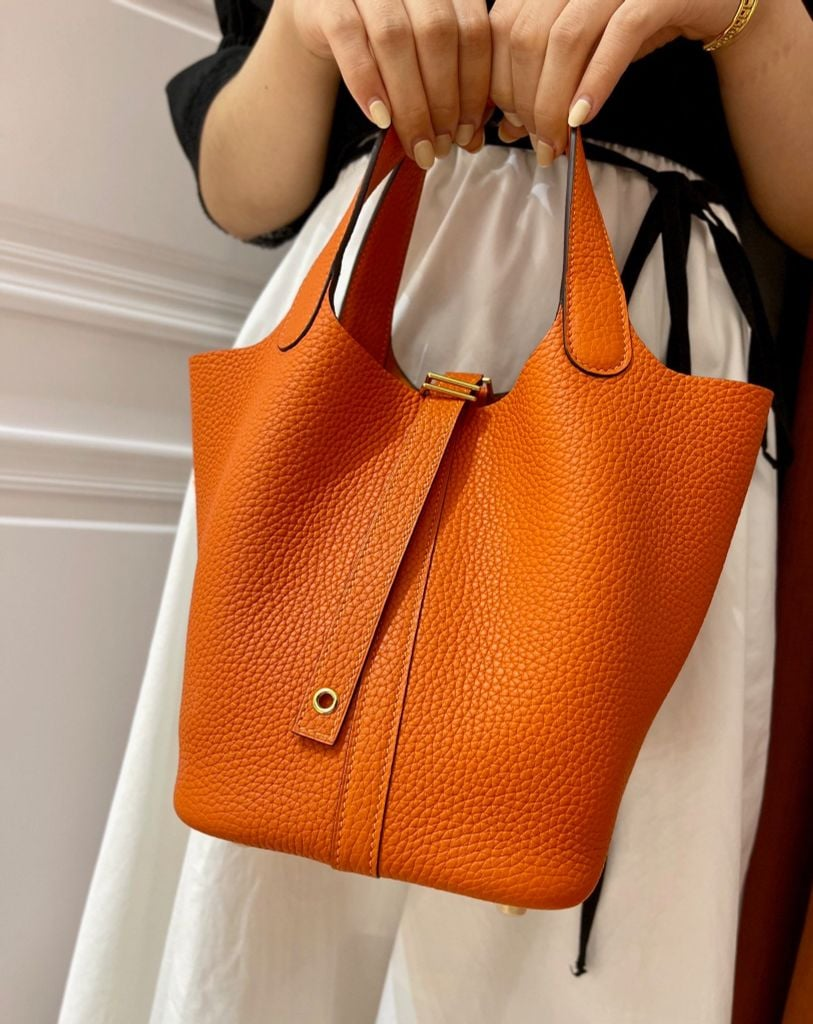 Sac à main en cuir Lucie 18 - Orange