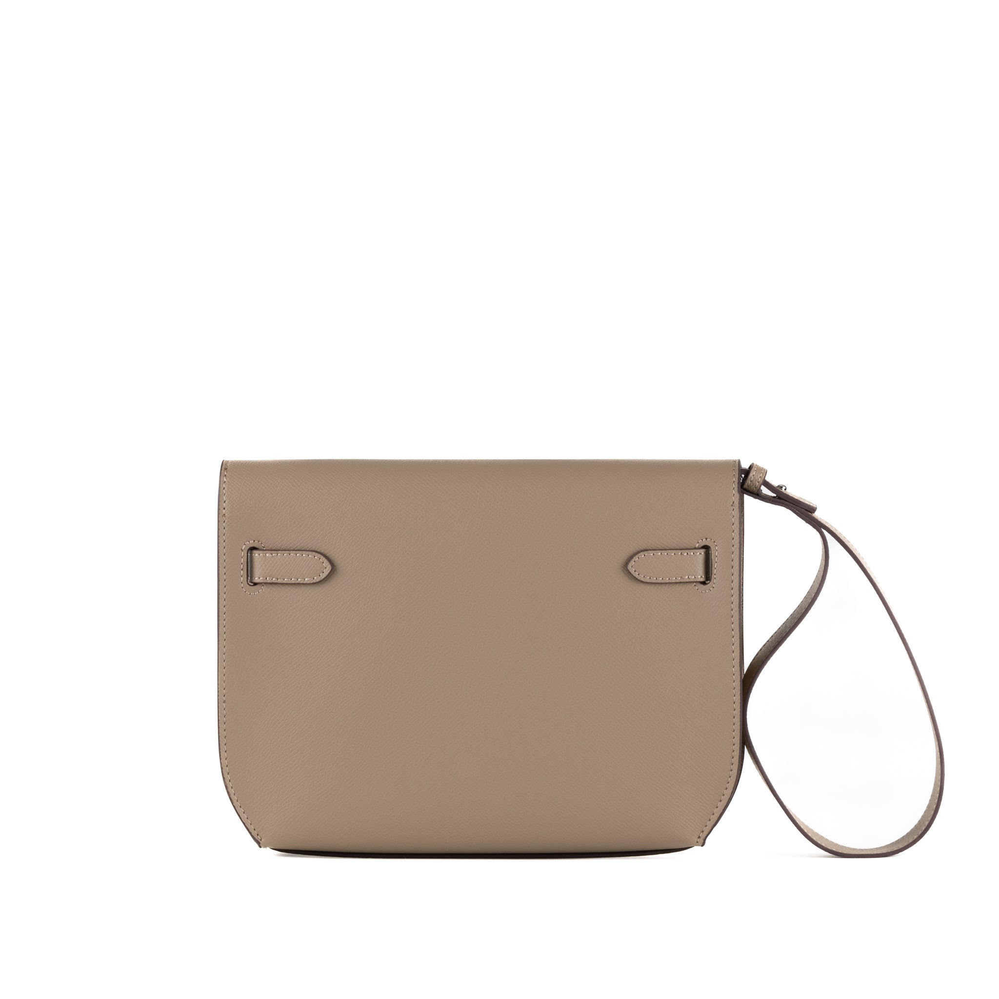 Medium Leather Clutch Bag 25 - Peanut