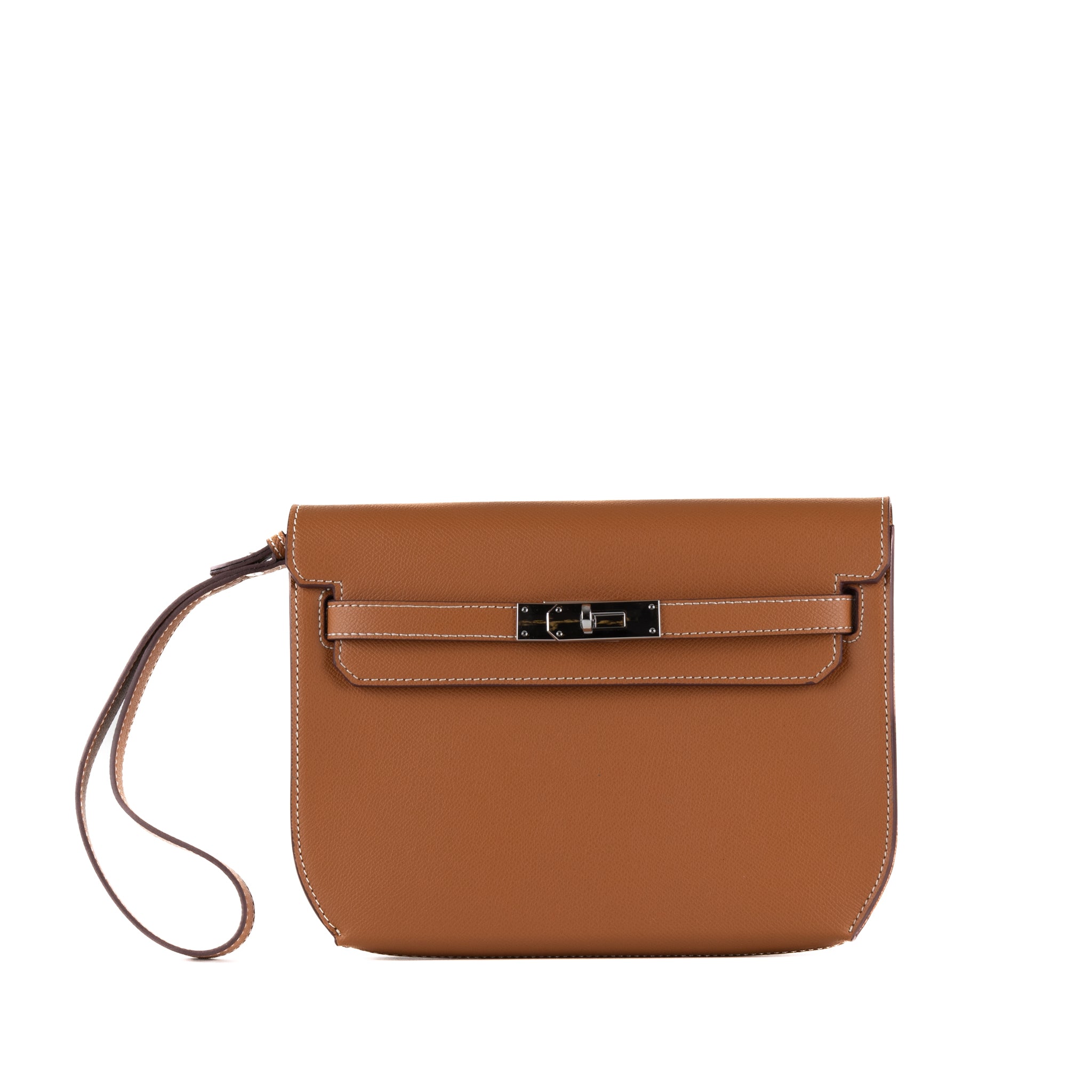 Medium Leather Clutch Bag 25 - Brown