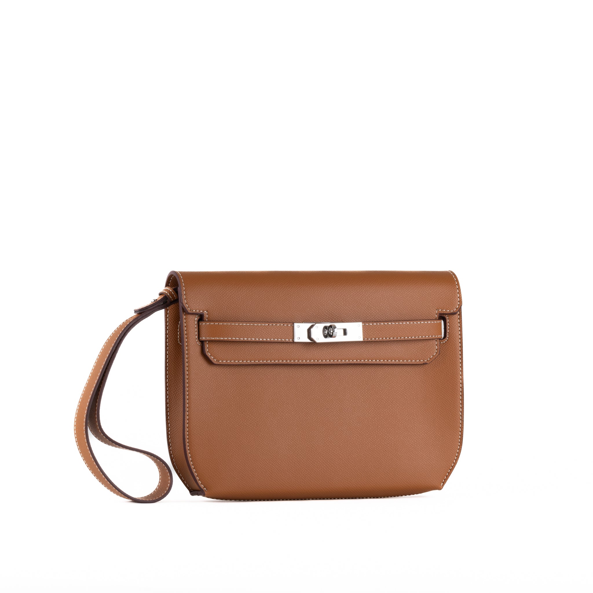 Medium Leather Clutch Bag 25 - Brown