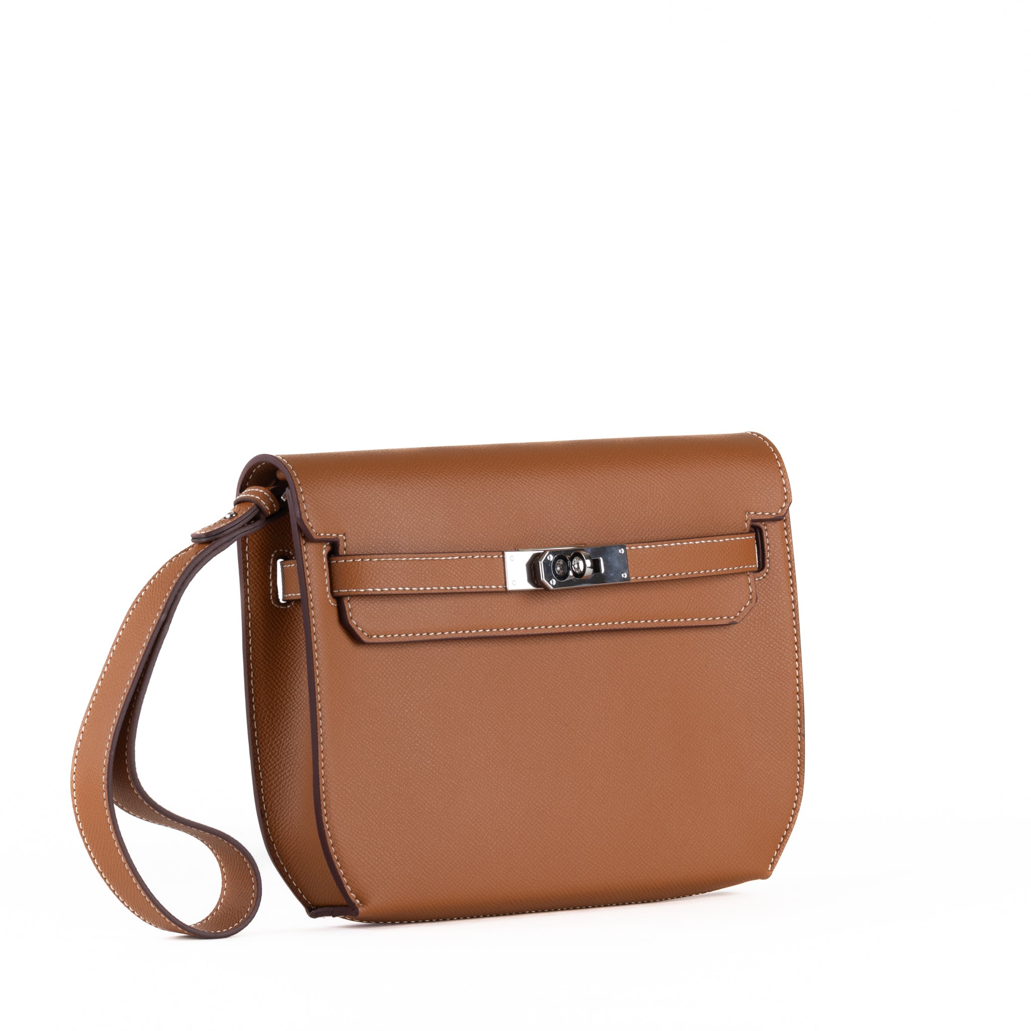 Medium Leather Clutch Bag 25 - Brown