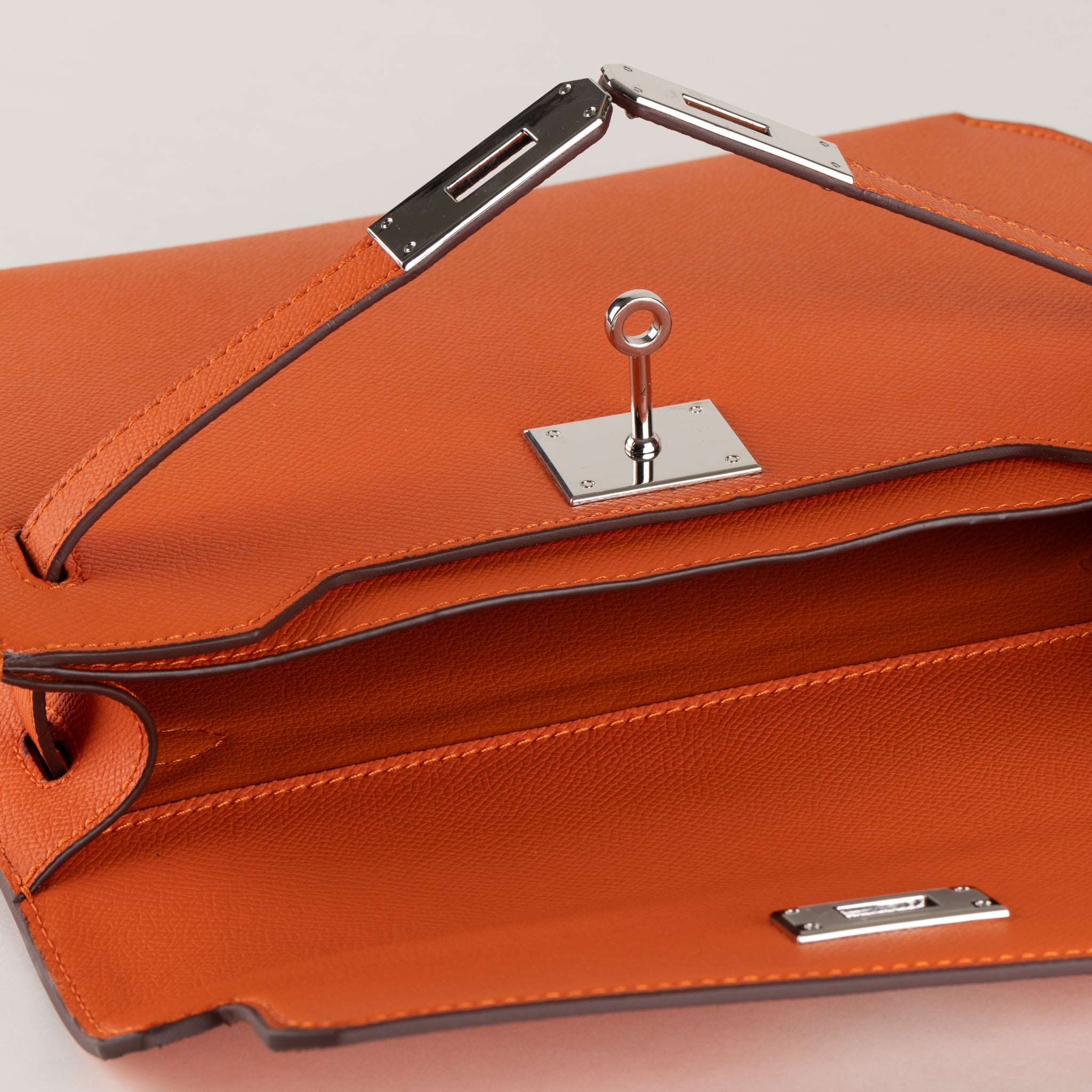 Mella Läder Clutch Väska 25 - Orange