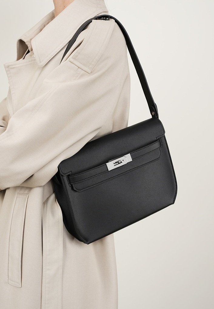 Sac d'embrayage en cuir mella 25 - noir